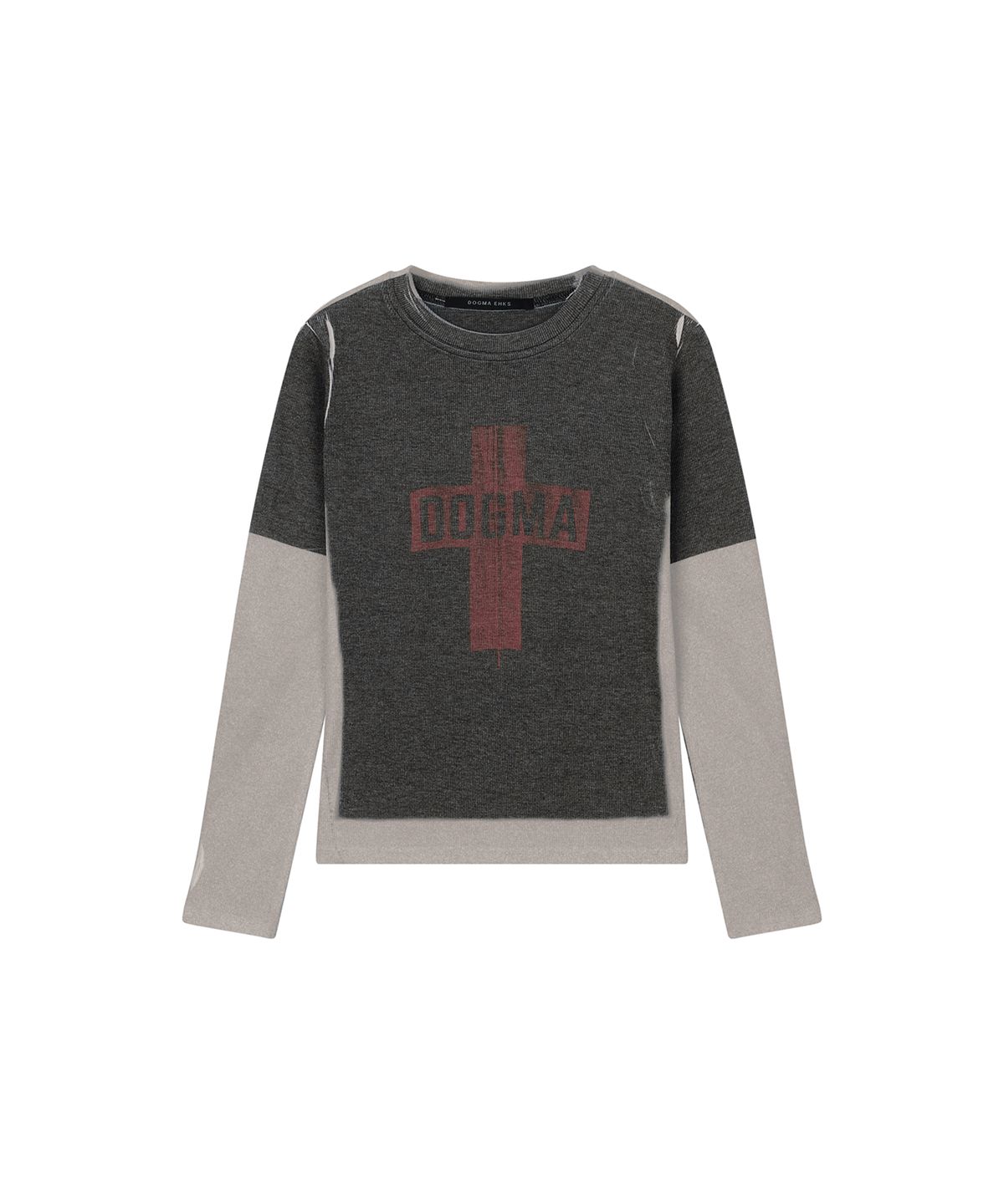 도그마 엑스(DOGMA EHKS) TROMPE L’OEIL CROSS LONG SLEEVE BLACK