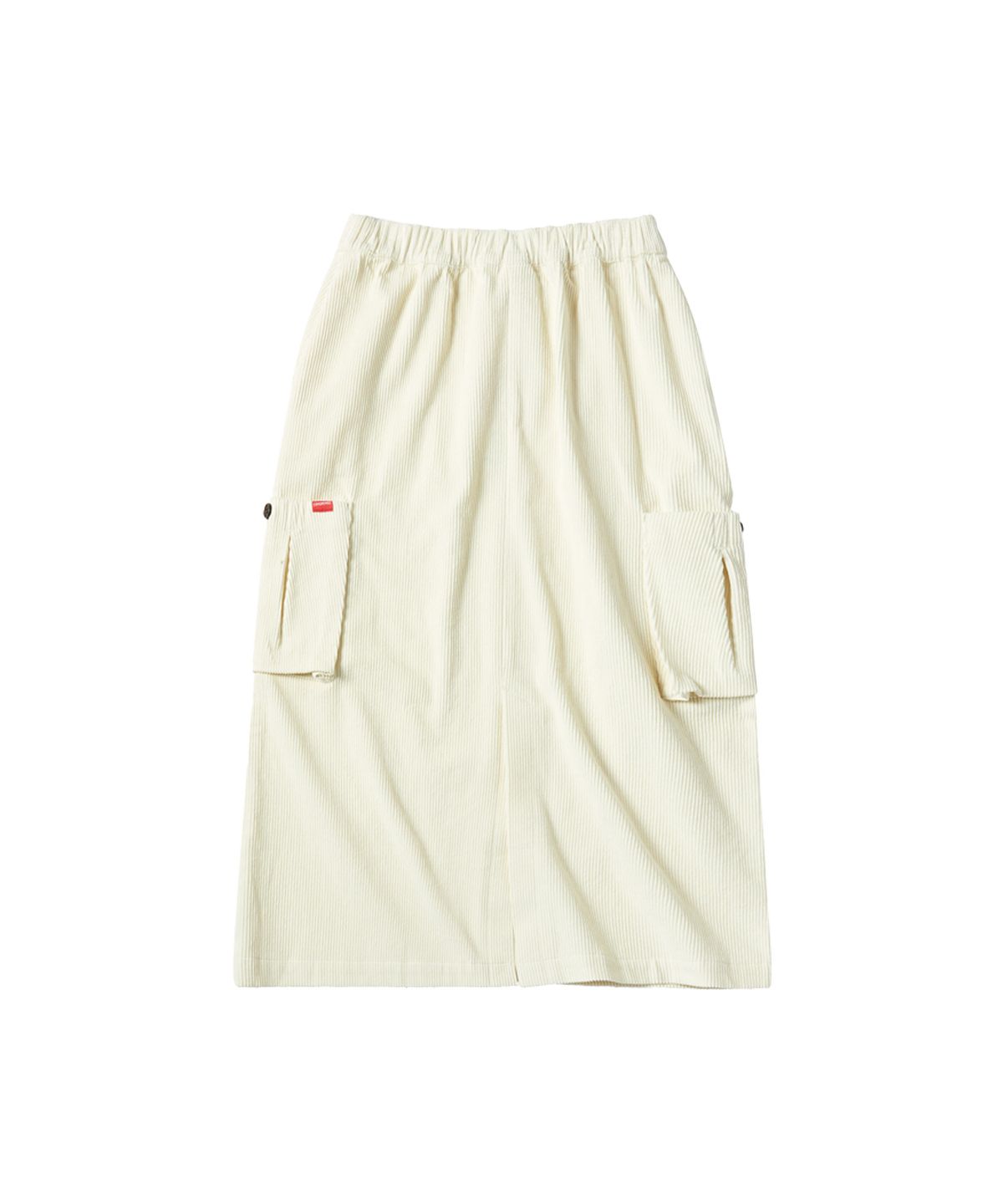 꼬모니노즈(COMONINOZ) W POCKET MIDI-SKIRT [IVORY]