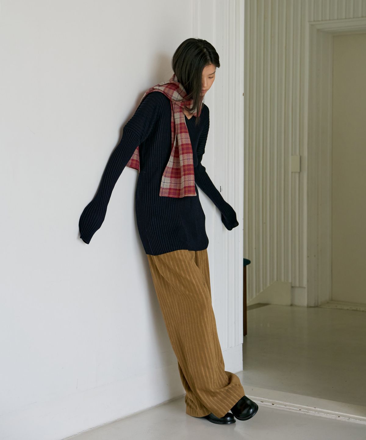 포에트서울(POETSEOUL) autumn check muffler_red