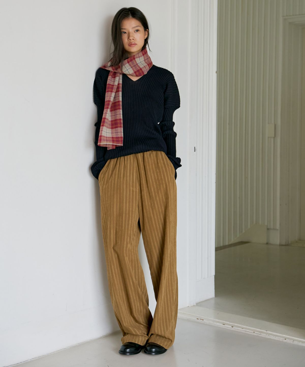 포에트서울(POETSEOUL) autumn check muffler_red