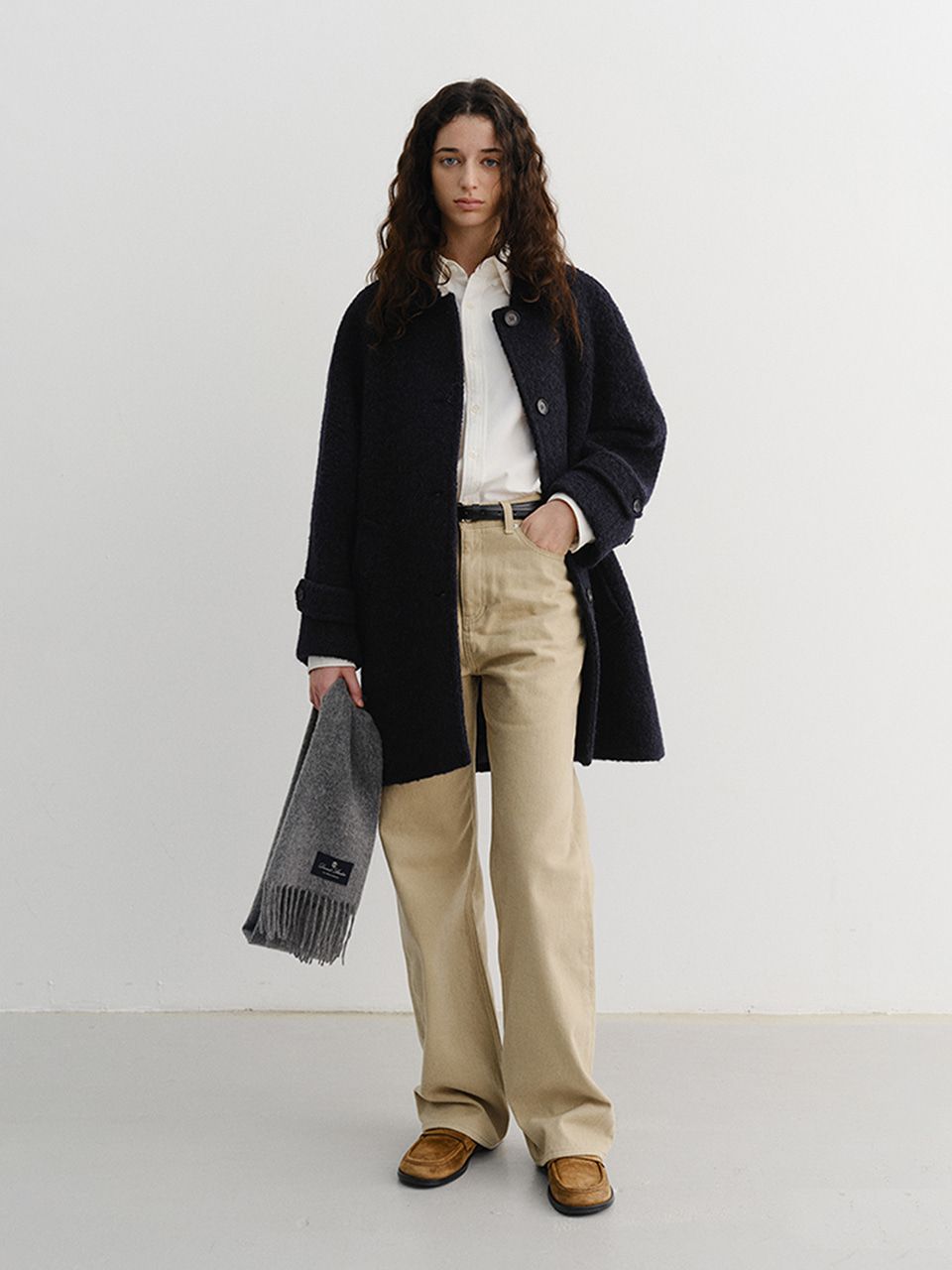 MUSINSA | DUNST FOR WOMEN ALPACA HALF MAC COAT_UDCO5D234_NAVY