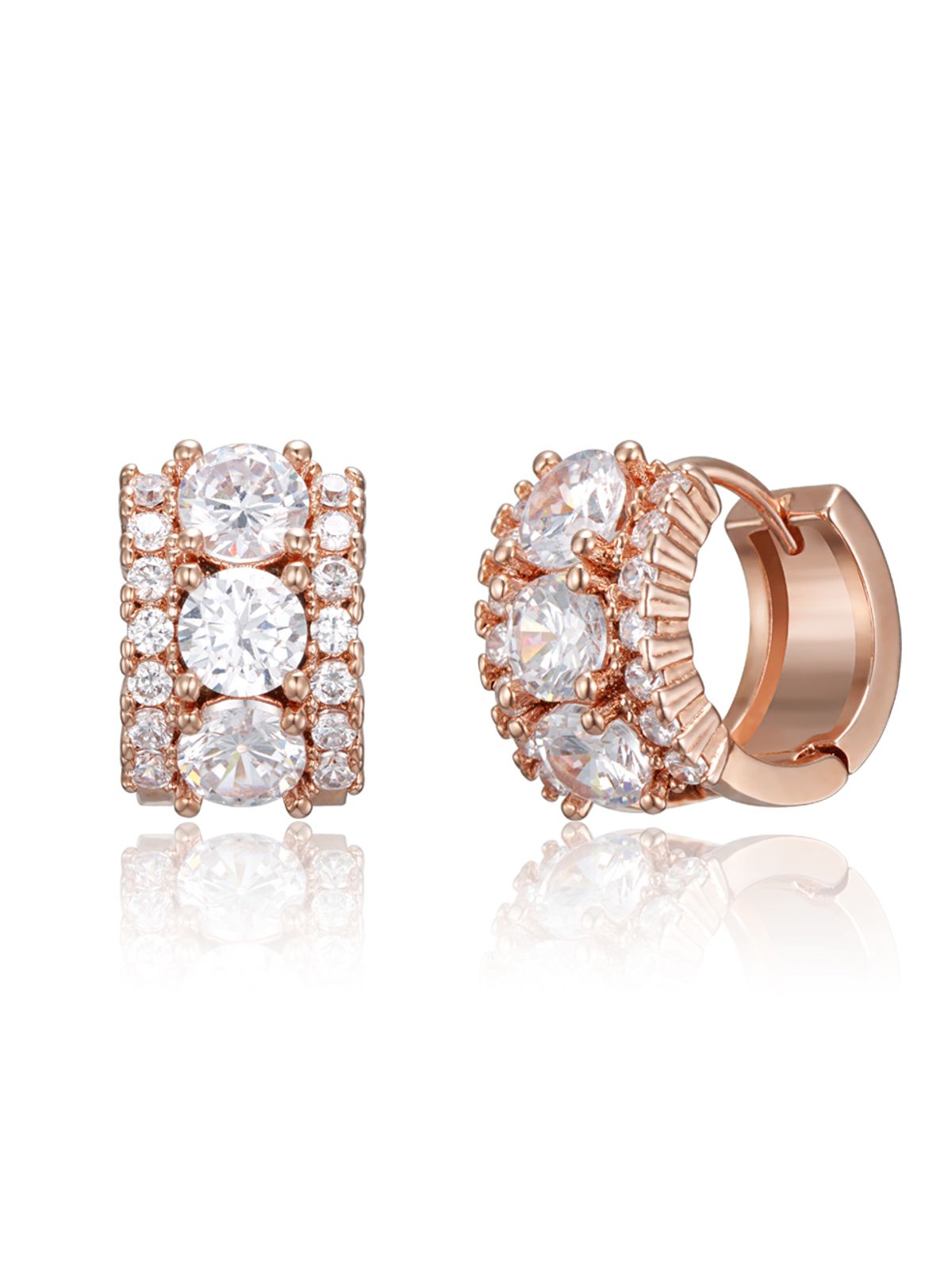 엘르주얼리(ELLEJEWELRY) 14K GF 글리츠 스톤 원터치 귀걸이 ELGPEE571