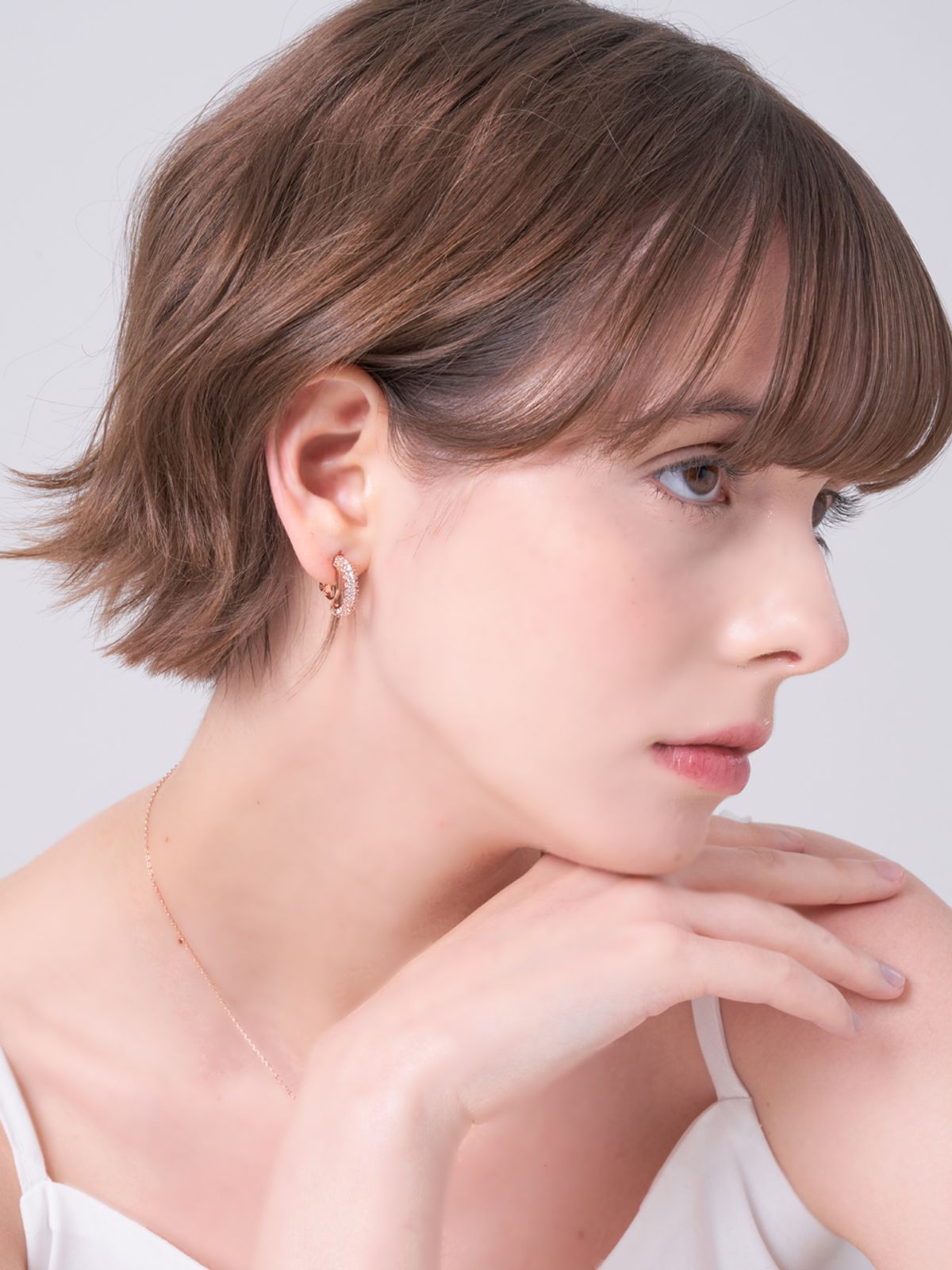 엘르주얼리(ELLEJEWELRY) 블링로즈 귀찌 귀걸이 ELSPEE503
