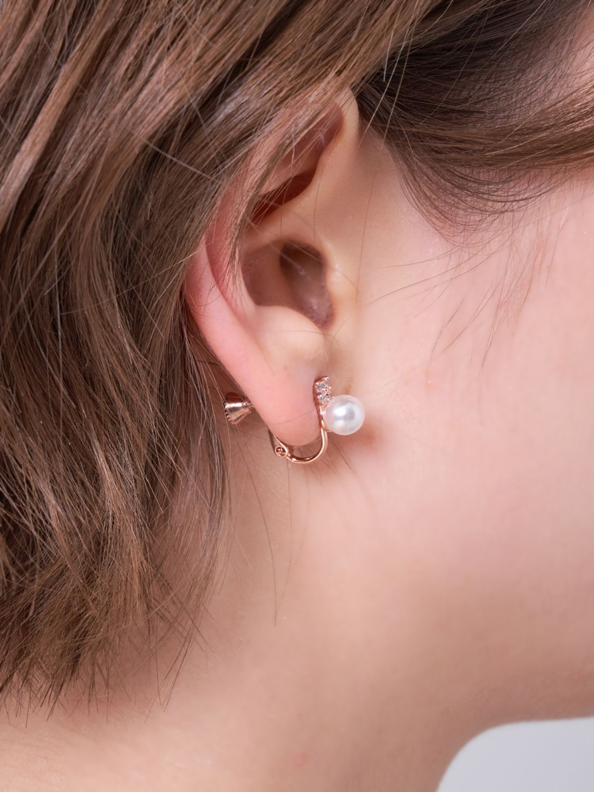 엘르주얼리(ELLEJEWELRY) 샤인 로즈 펄 귀찌 귀걸이 ELSPEE501