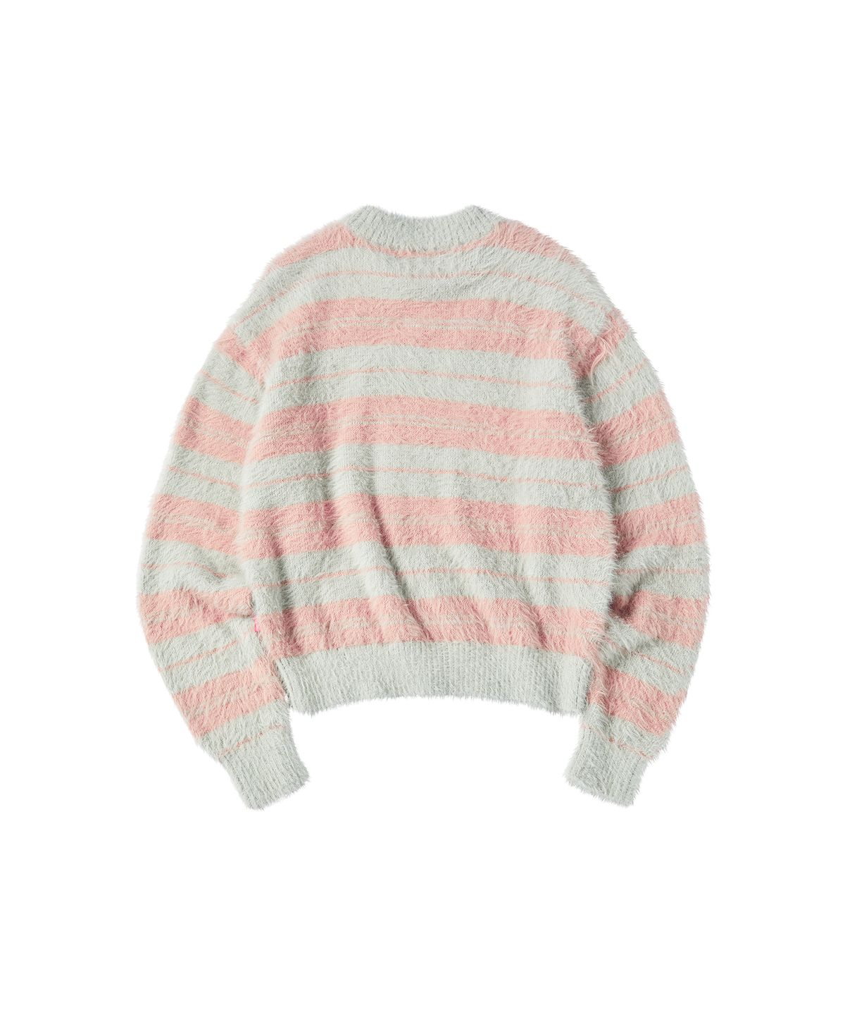 꼬모니노즈(COMONINOZ) W HAIRY STRIPE PULLOVER SWEATER [GRAY]