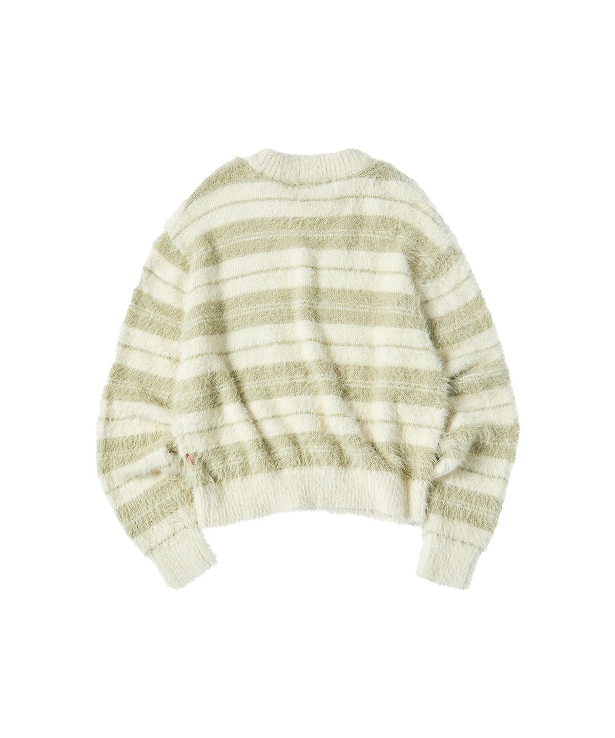 꼬모니노즈(COMONINOZ) W HAIRY STRIPE PULLOVER SWEATER [IVORY]