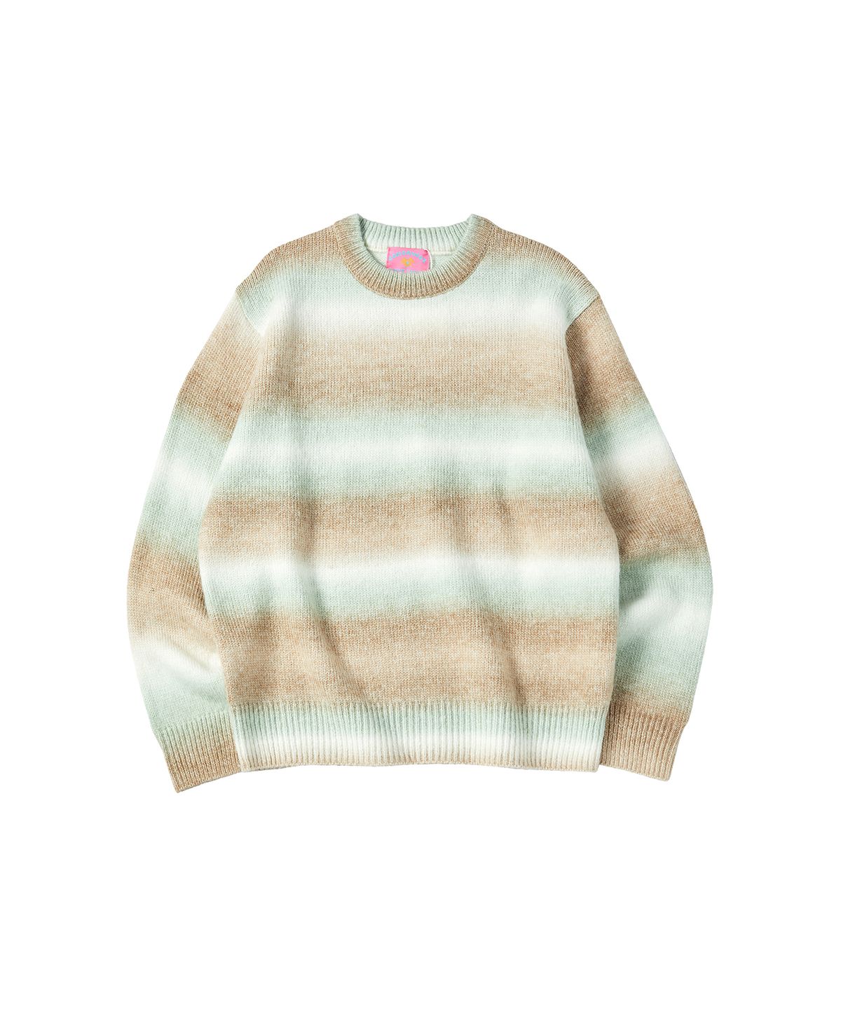 꼬모니노즈(COMONINOZ) GRADATION PULLOVER SWEATER [MINT]