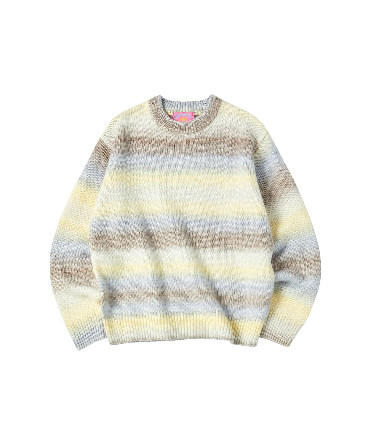 꼬모니노즈(COMONINOZ) GRADATION PULLOVER SWEATER [YELLOW]