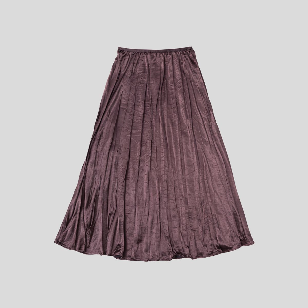 랭썬(LANGSON) LS_Purple shiny pleated skirt