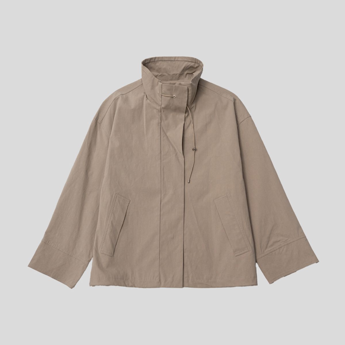 랭썬(LANGSON) LS_Drawstring neck jacket_BEIGE