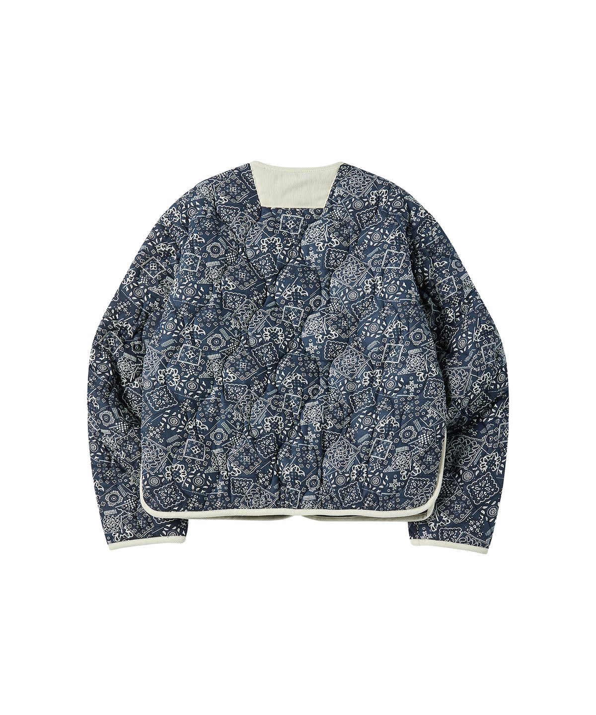 꼬모니노즈(COMONINOZ) W PADDED PRINTING JUMPER [NAVY]