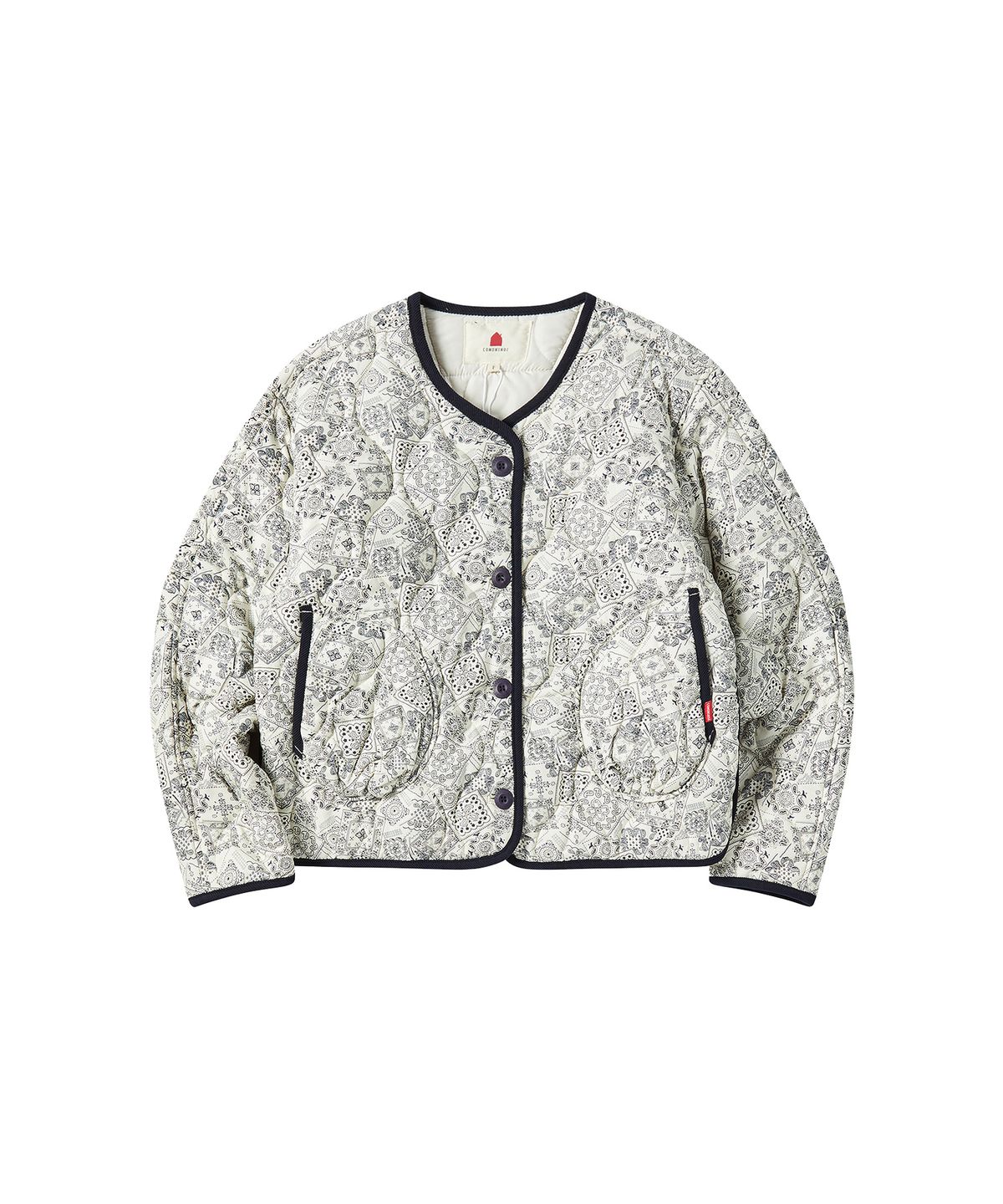 꼬모니노즈(COMONINOZ) W PADDED PRINTING JUMPER [IVORY]