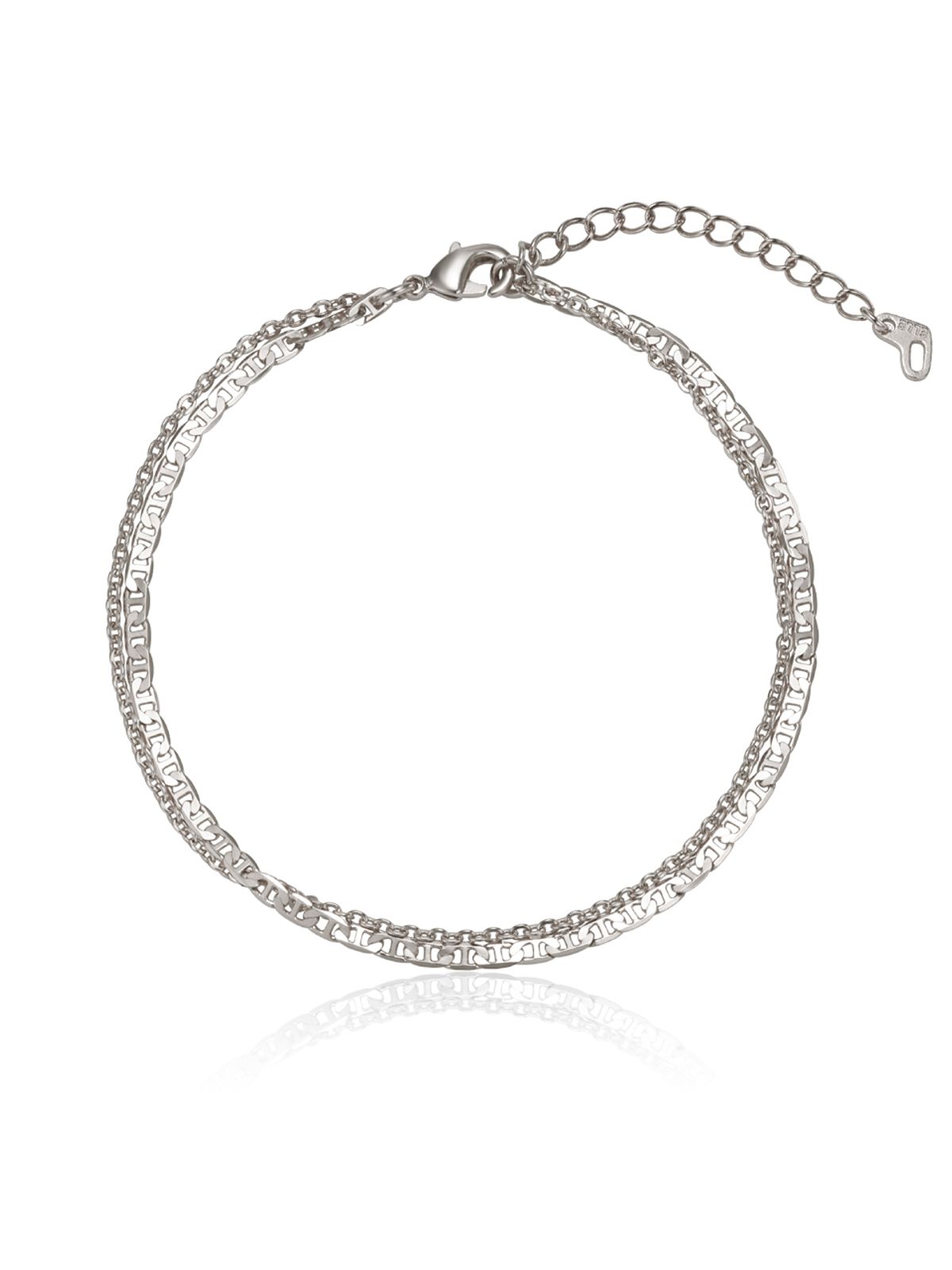 엘르주얼리(ELLEJEWELRY) 더블 체인 레이어드 팔찌 ELBRBB108