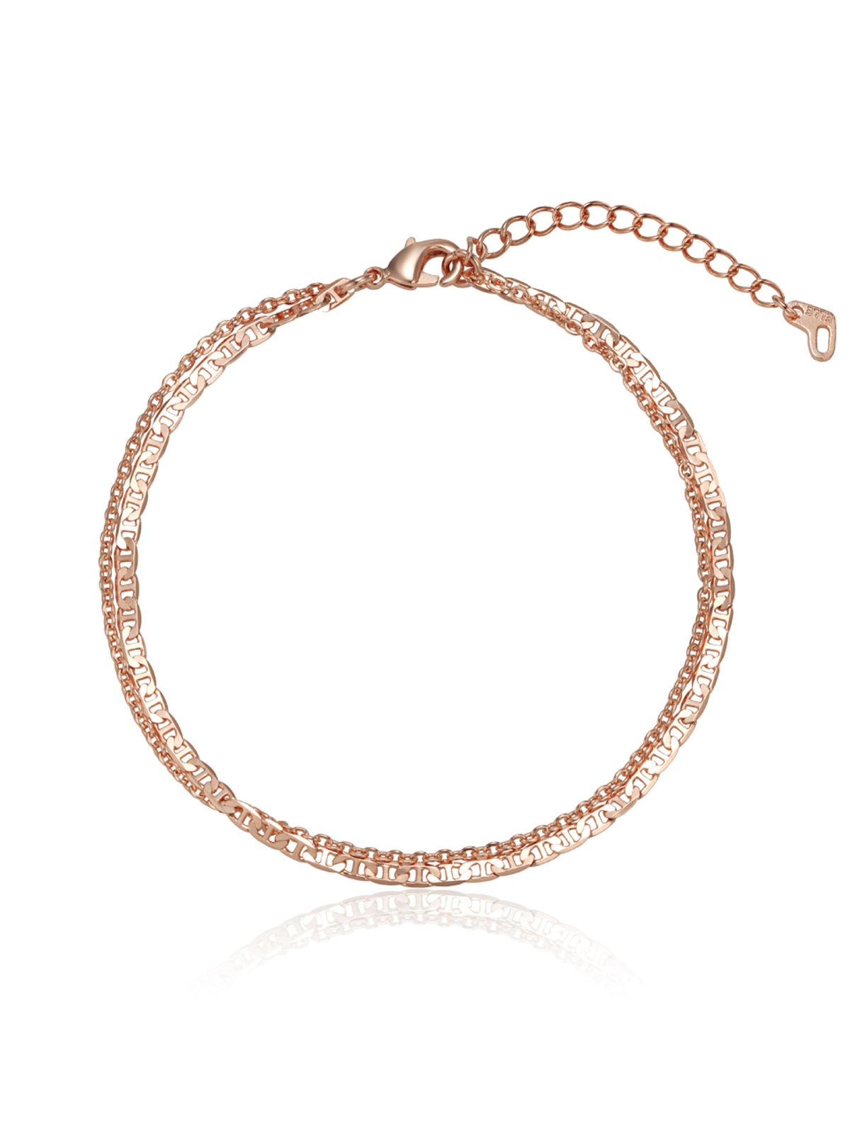 엘르주얼리(ELLEJEWELRY) 더블 체인 레이어드 팔찌 ELBRBB108