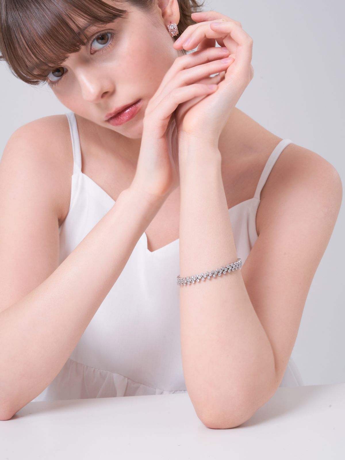 엘르주얼리(ELLEJEWELRY) 럭셔리 테니스 팔찌 ELBRBB102