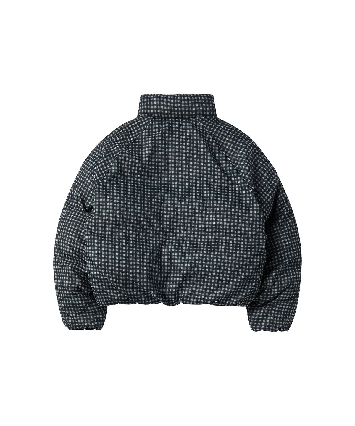 꼬모니노즈(COMONINOZ) W CHECK SHORT PUFFER [CHECK]