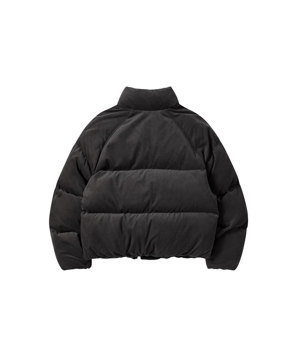 꼬모니노즈(COMONINOZ) W CORDUROY SHORT PUFFER [CHARCOAL]