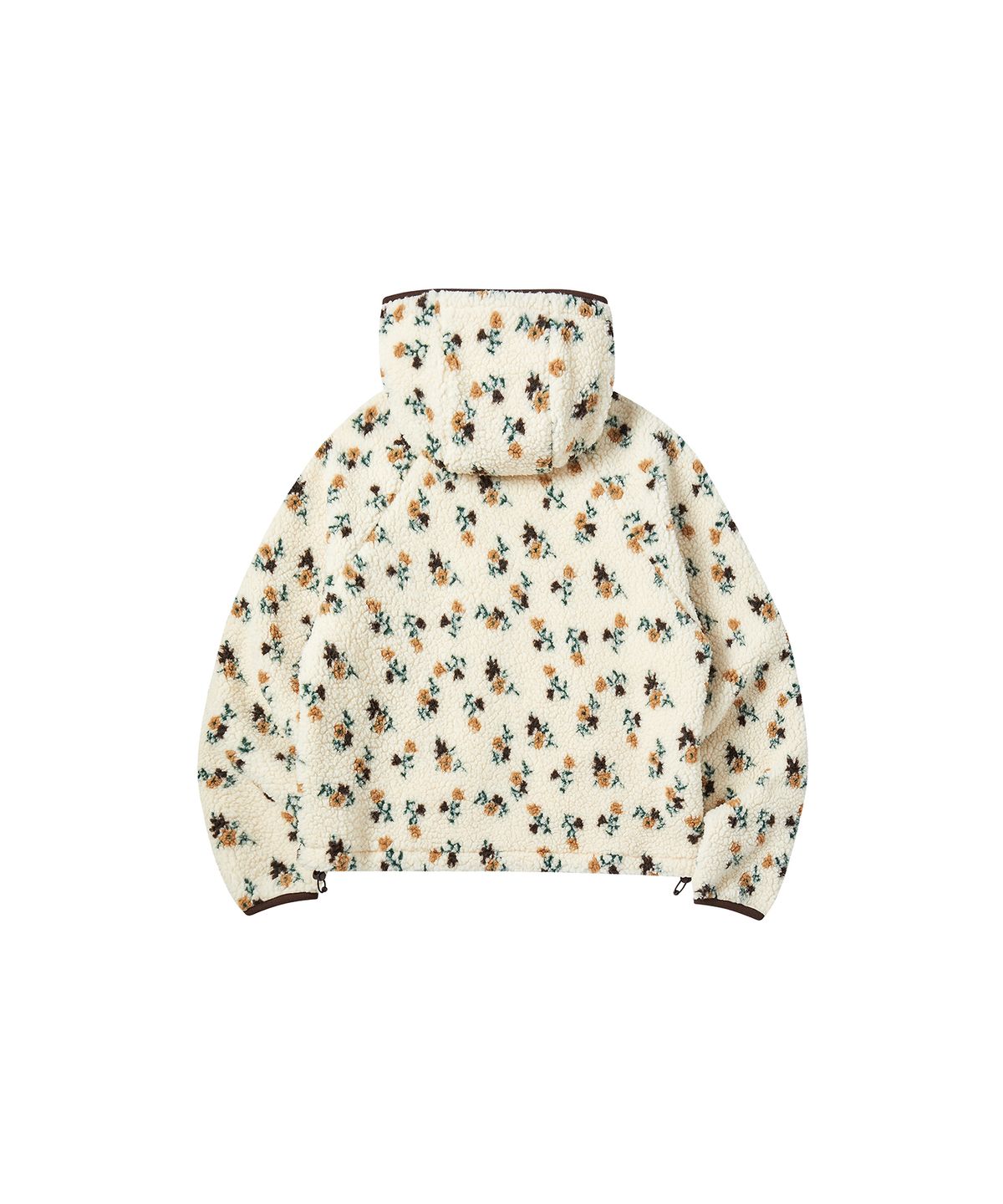 꼬모니노즈(COMONINOZ) W PATTERN FLEECE JACKET [IVORY]