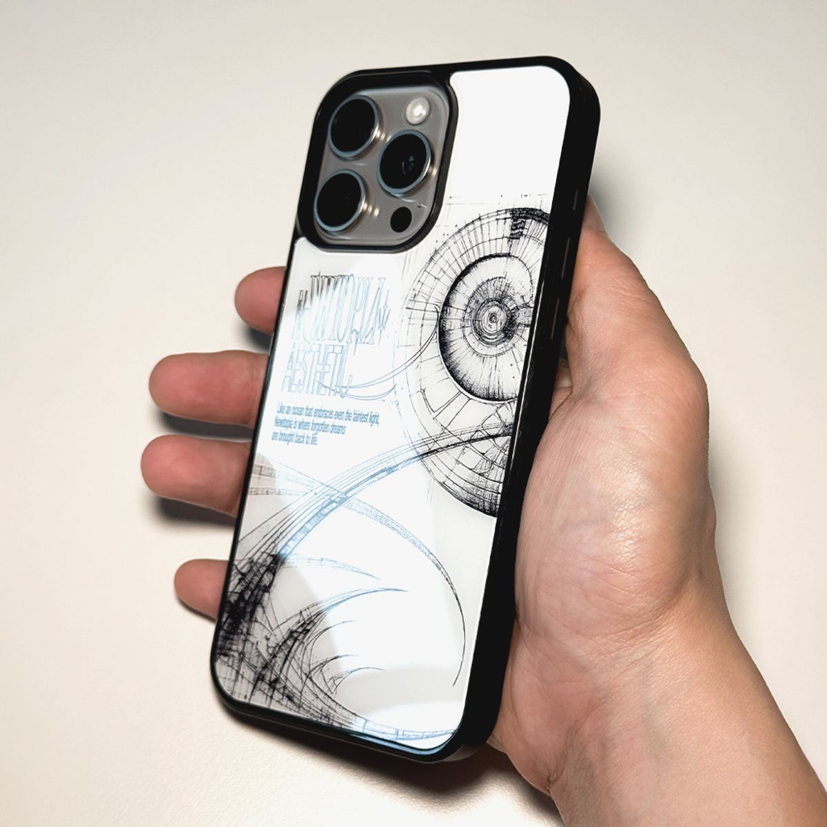메모리즈바운더리(MEMORIESBOUNDARY) Newtopia Aesthetic Phone Case (Glass)/(Magsafe)