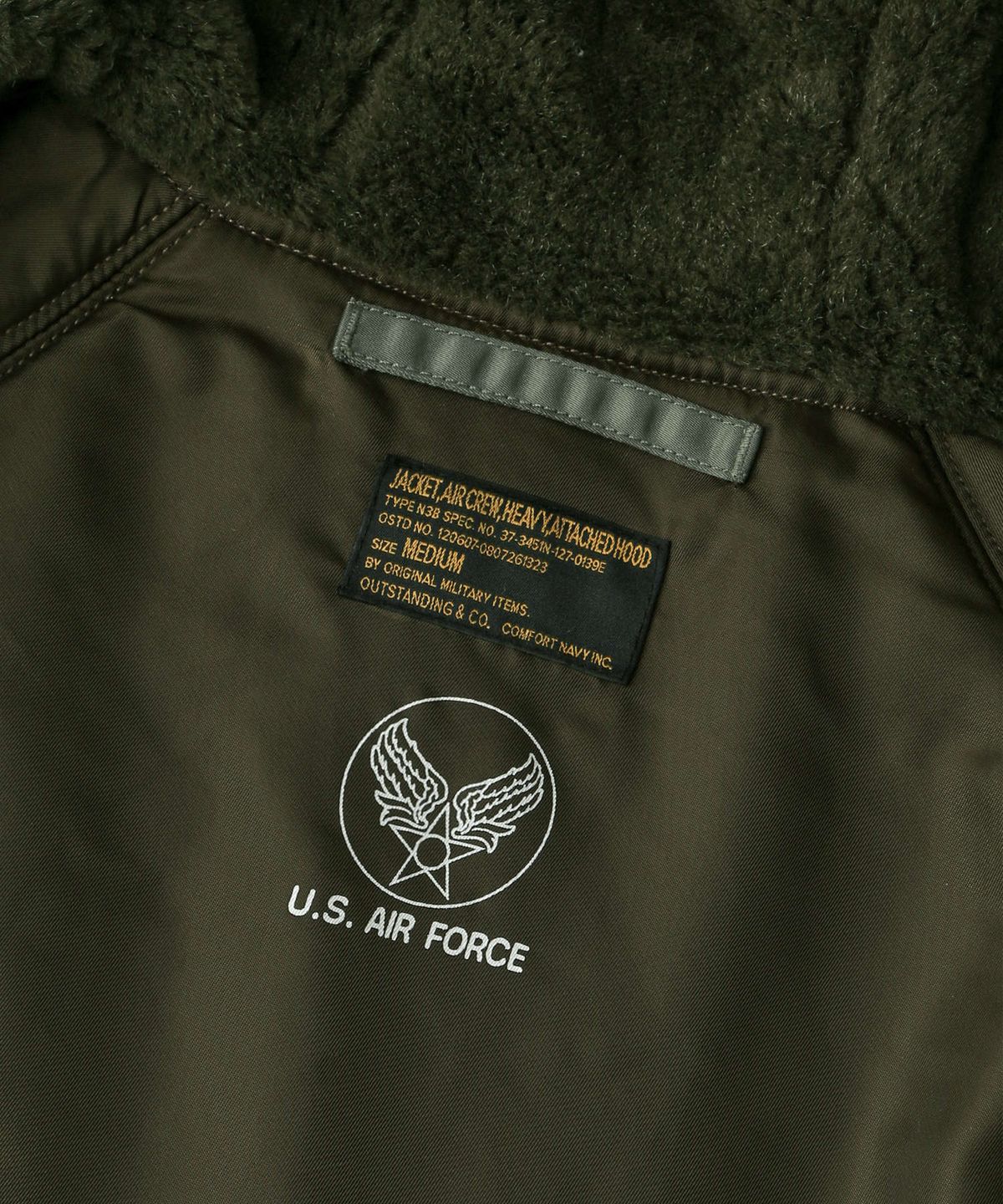 아웃스탠딩(OUTSTANDING) N3B FLIGHT PARKA(WOOL INSULATION)_SAGE GREEN