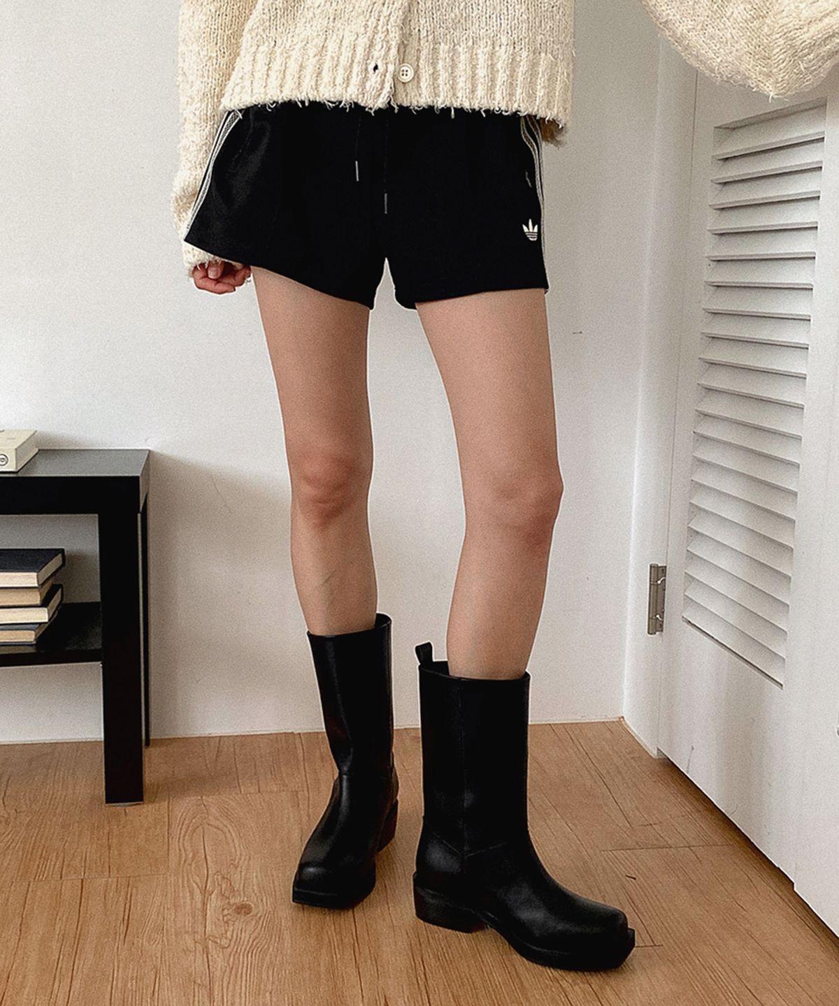 무드앤플(MOODNPLE) olsen classic half boots 4cm 블랙