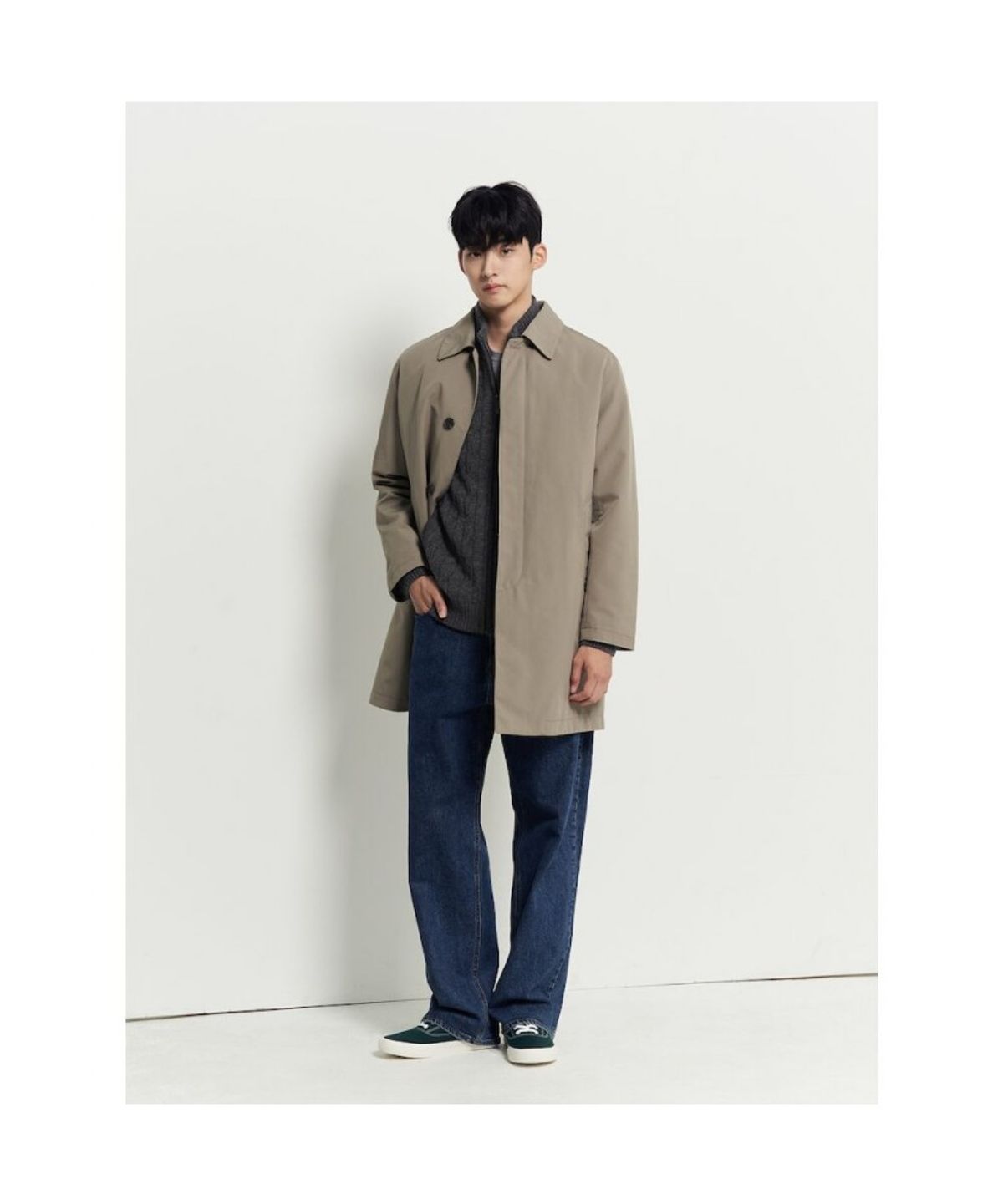 빈폴 멘(BEANPOLE MEN) 케이블 집업 카디건  애쉬