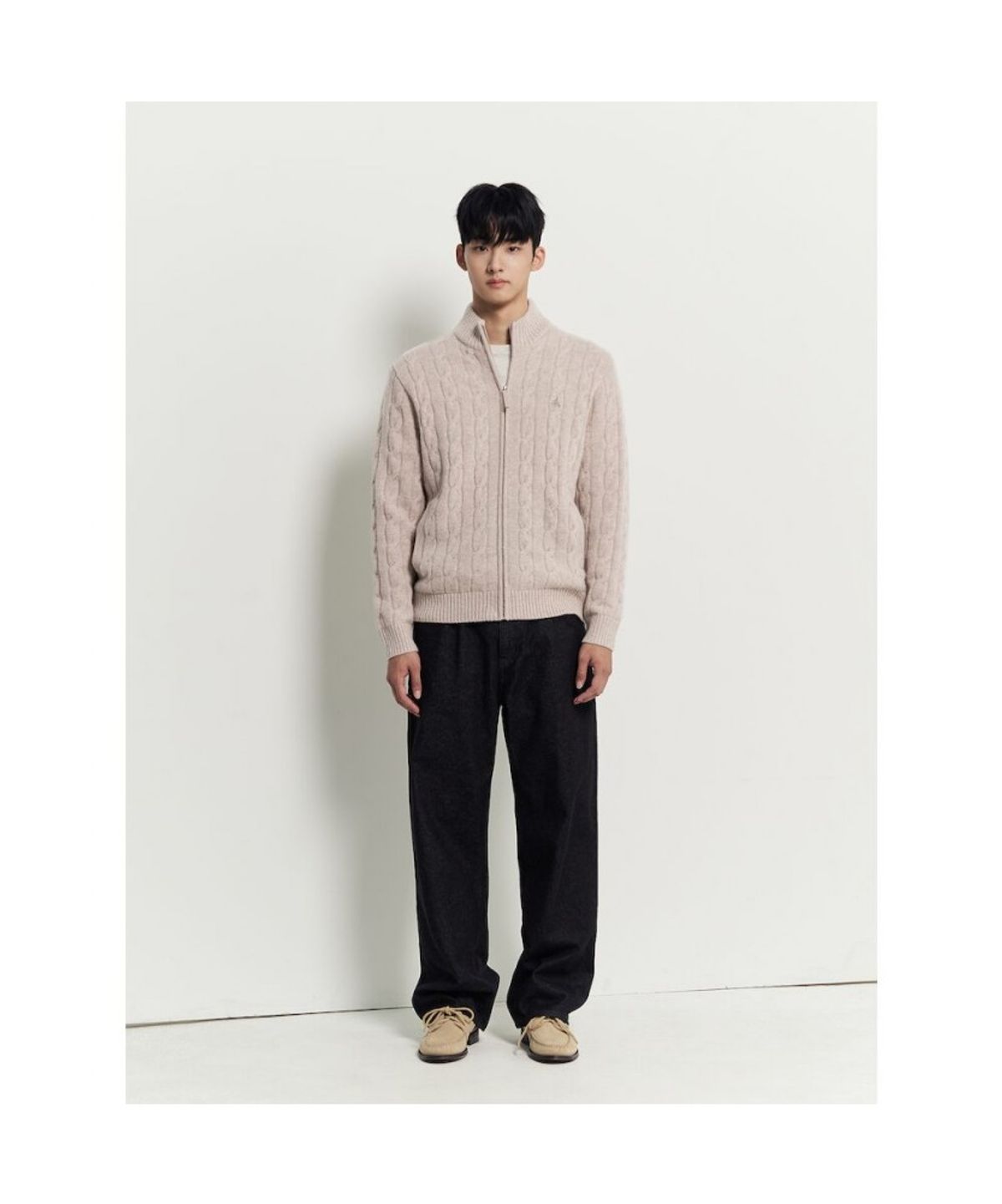 빈폴 멘(BEANPOLE MEN) 케이블 집업 카디건  베이지