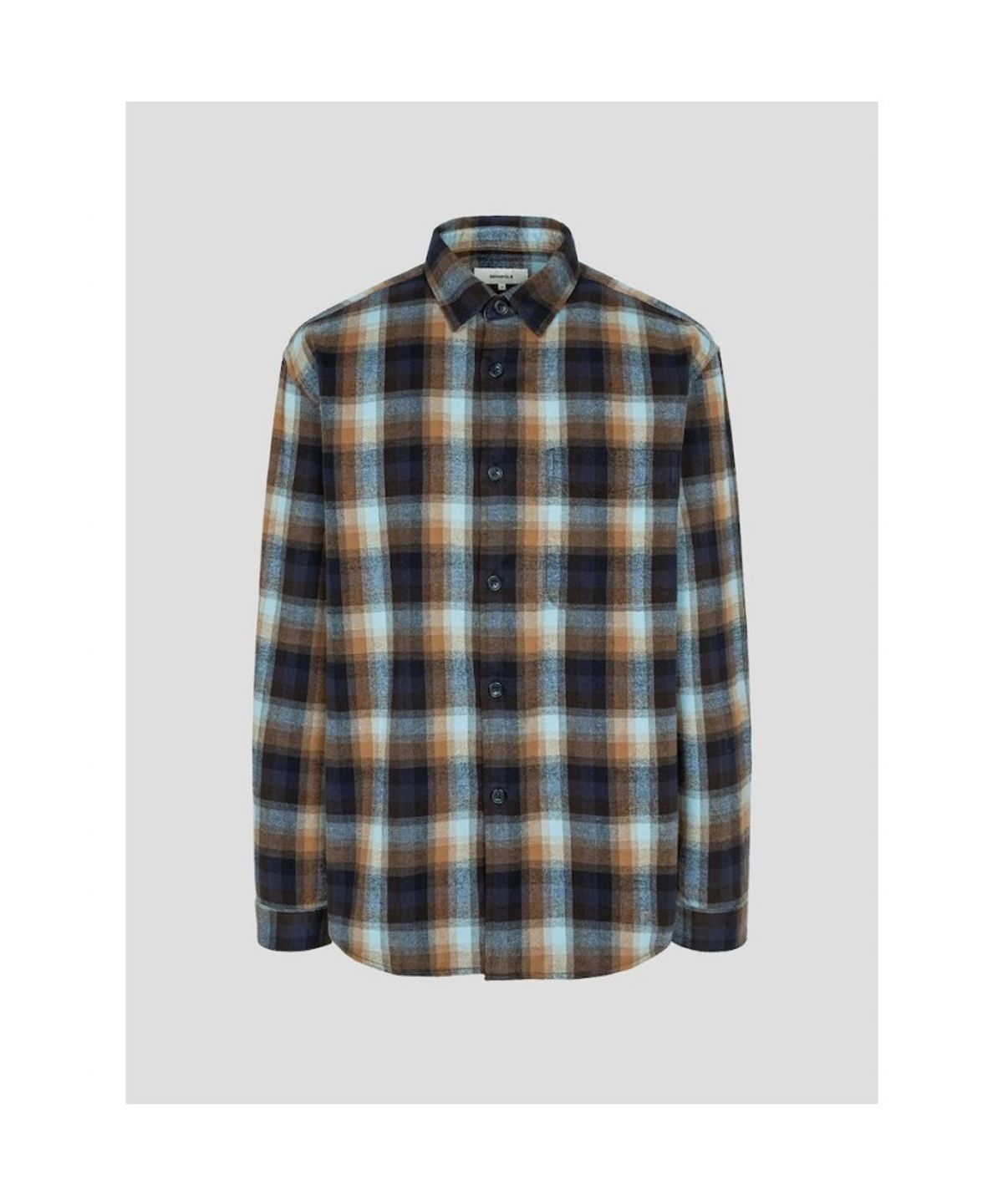 빈폴 멘(BEANPOLE MEN) 옴브레 체크 아우터형 셔츠  스카이 블루