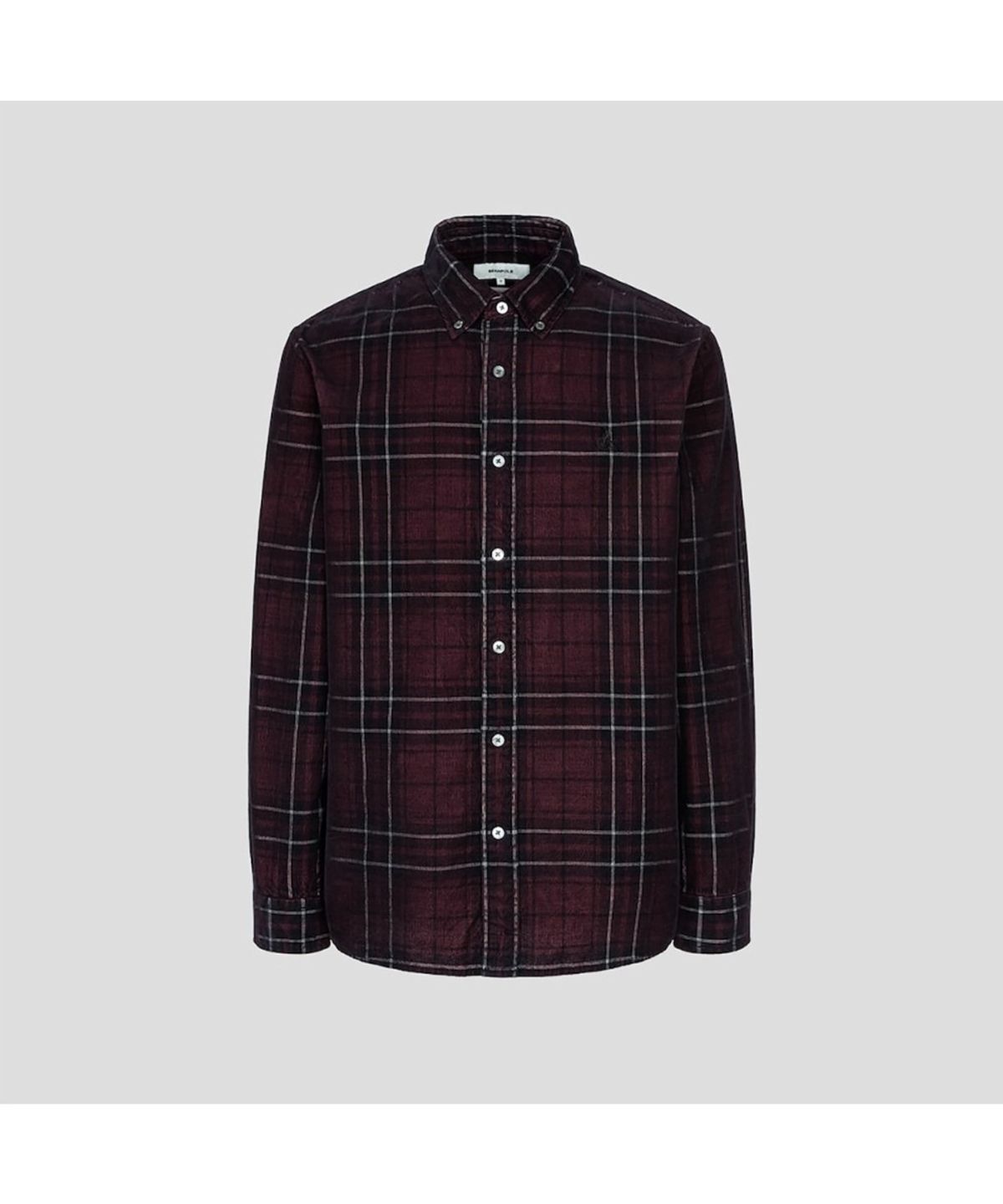 빈폴 멘(BEANPOLE MEN) 남녀공용 코듀로이 체크 셔츠  레드