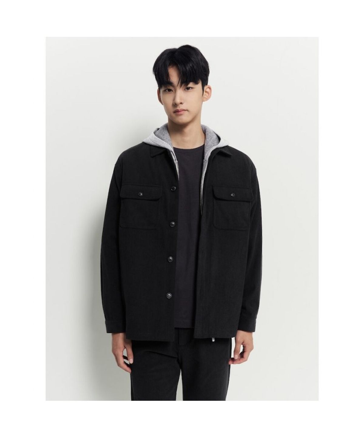 빈폴 멘(BEANPOLE MEN) 츄잉 코듀로이 아우터형 셔츠  블랙
