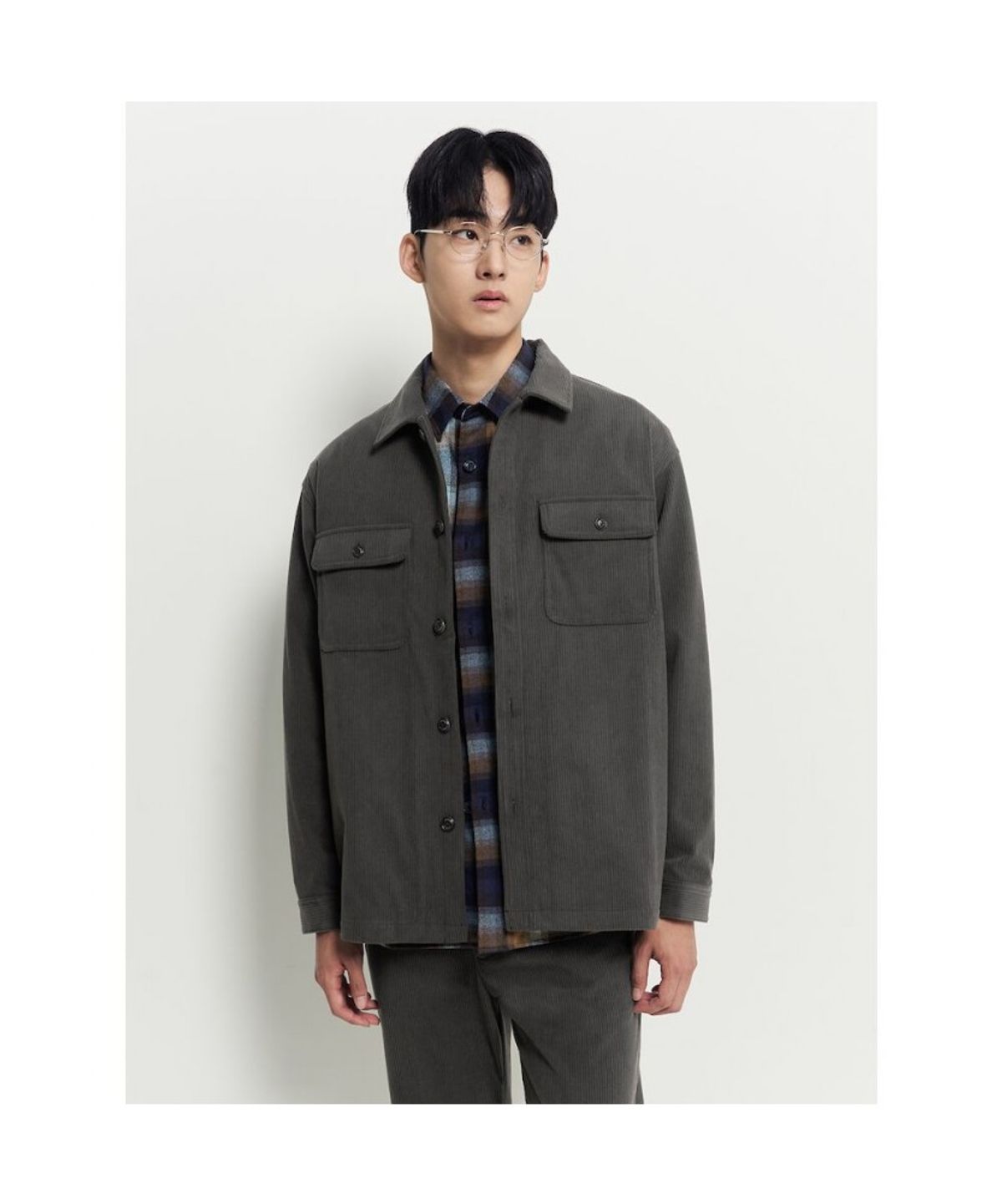 빈폴 멘(BEANPOLE MEN) 츄잉 코듀로이 아우터형 셔츠  카키
