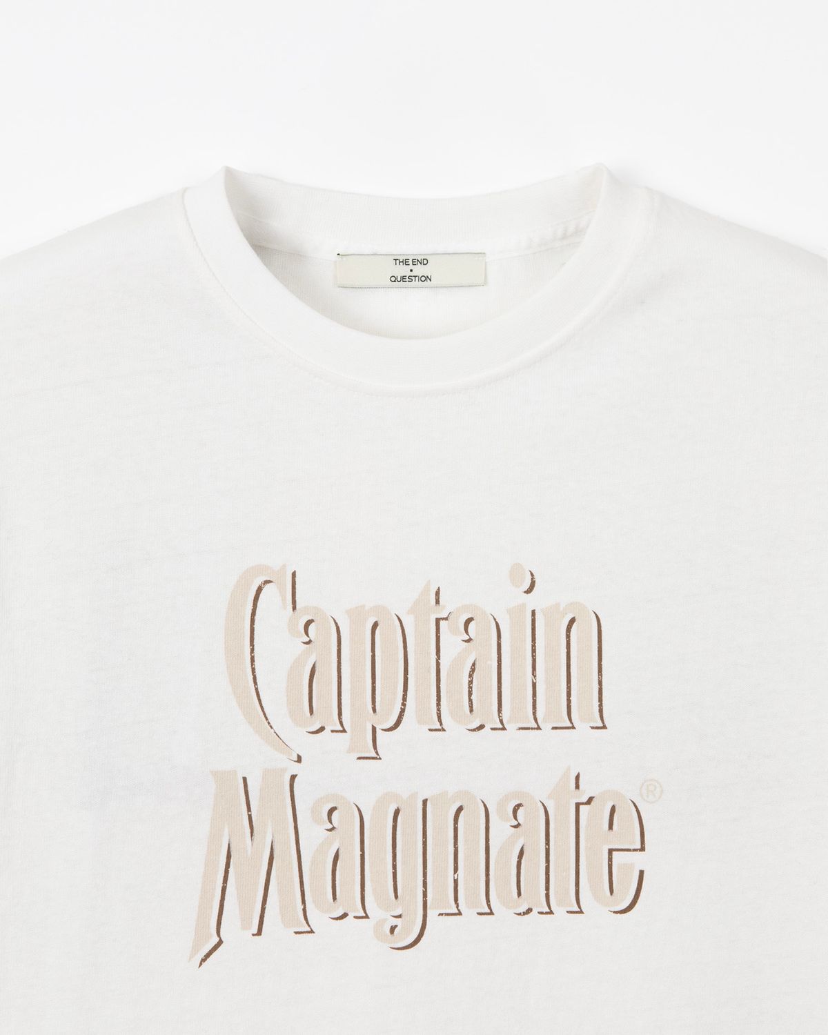 디앤드퀘스천(THEENDQUESTION) Organic cotton printed T-shirt / WHITE