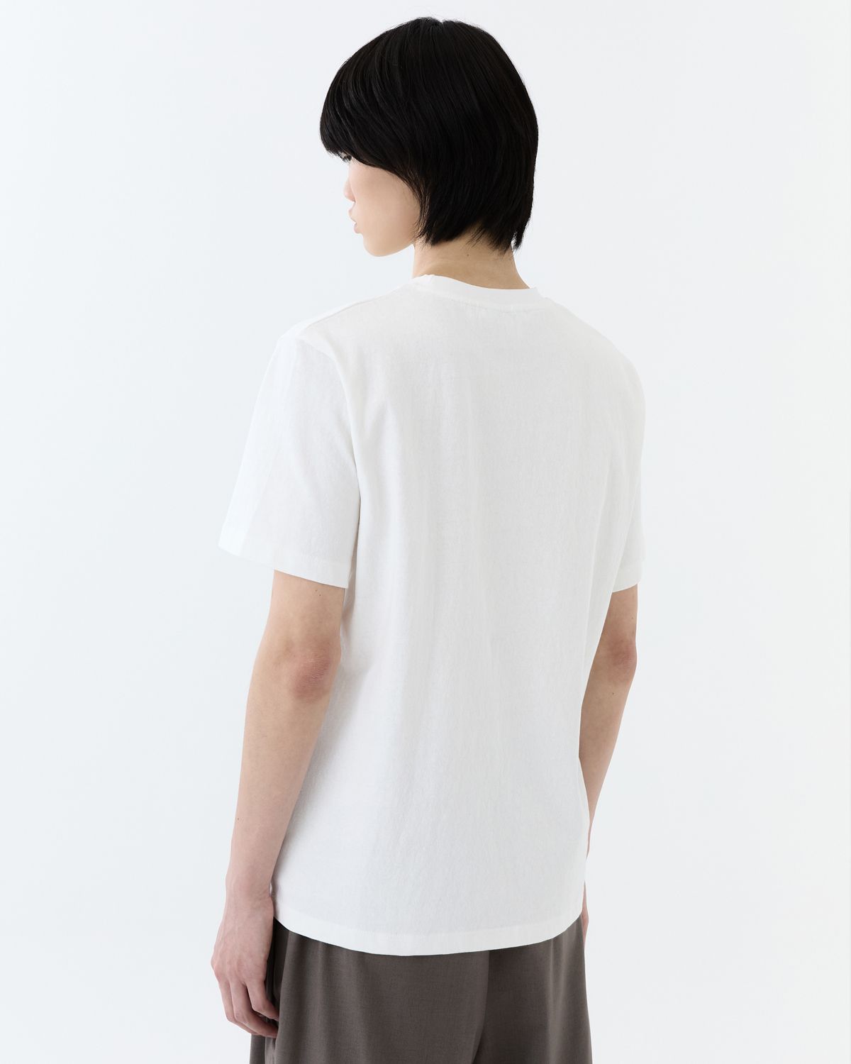 디앤드퀘스천(THEENDQUESTION) Organic cotton printed T-shirt / WHITE