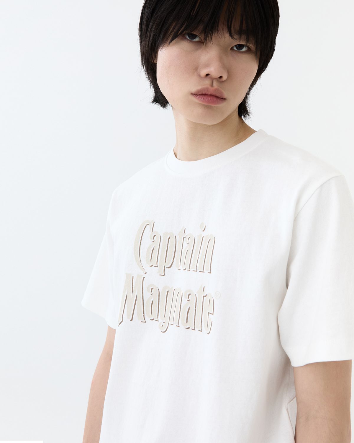 디앤드퀘스천(THEENDQUESTION) Organic cotton printed T-shirt / WHITE