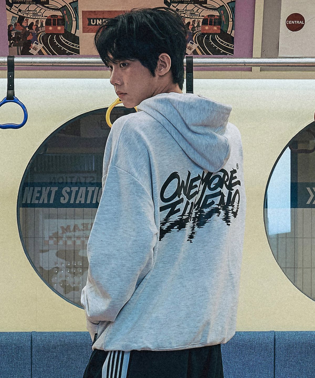 엘리메노(ELIMENO) [SET] EL 디버스 웨이브 후드티셔츠 2종 패키지