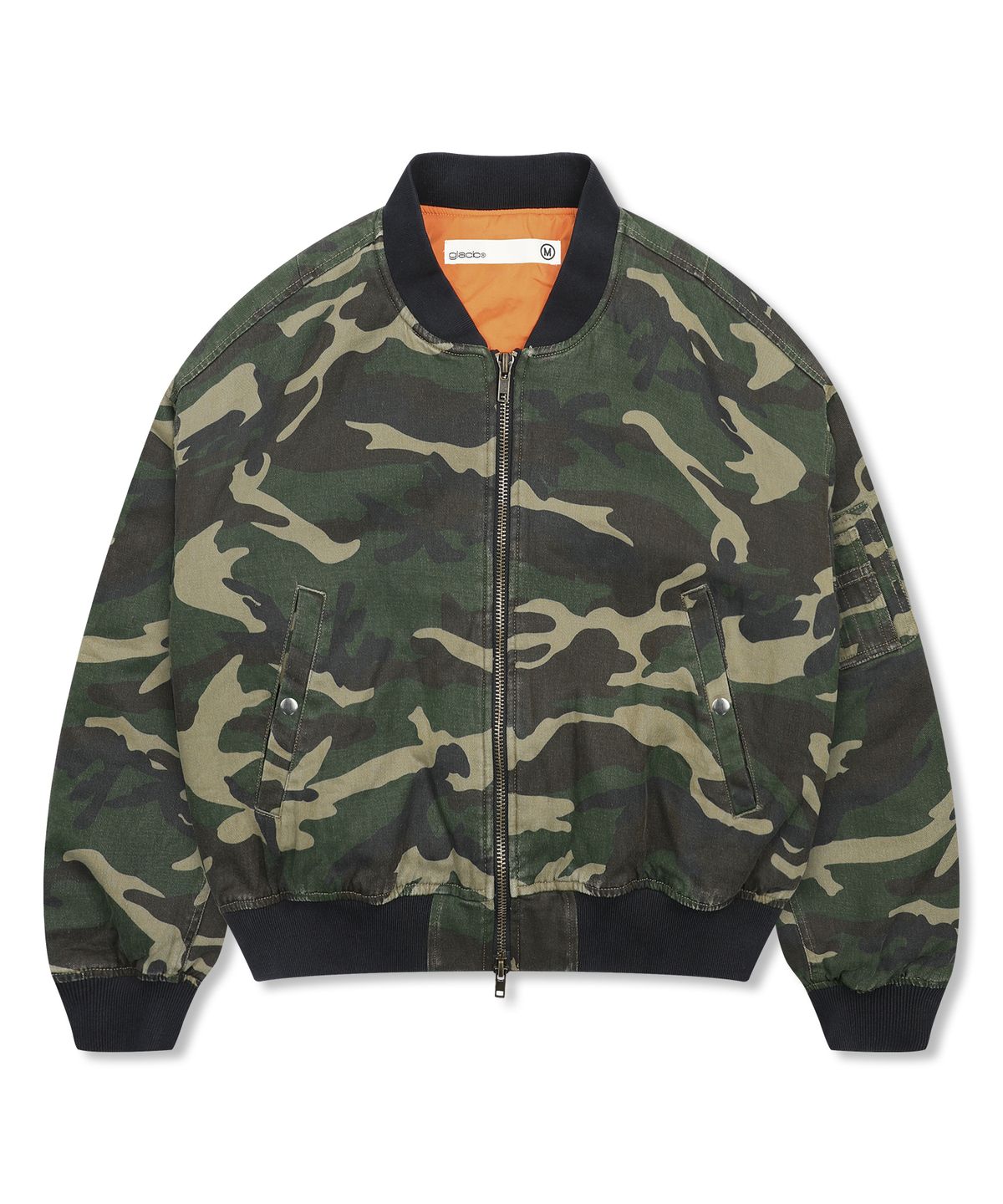 글랙(GLACK) GJ068 레트로 MA-1 보머 자켓 (CAMO)