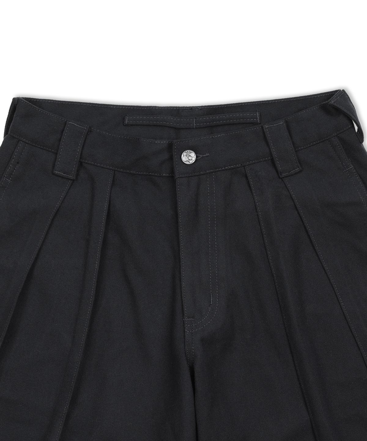 글랙(GLACK) GP150 스플릿 와이드 슬랙스 (BLACK)