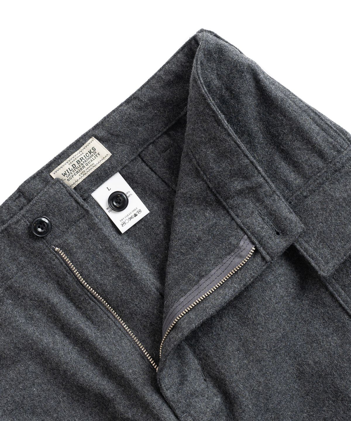 와일드 브릭스(WILD BRICKS) W24 WOOL MILITARY PANTS (grey)