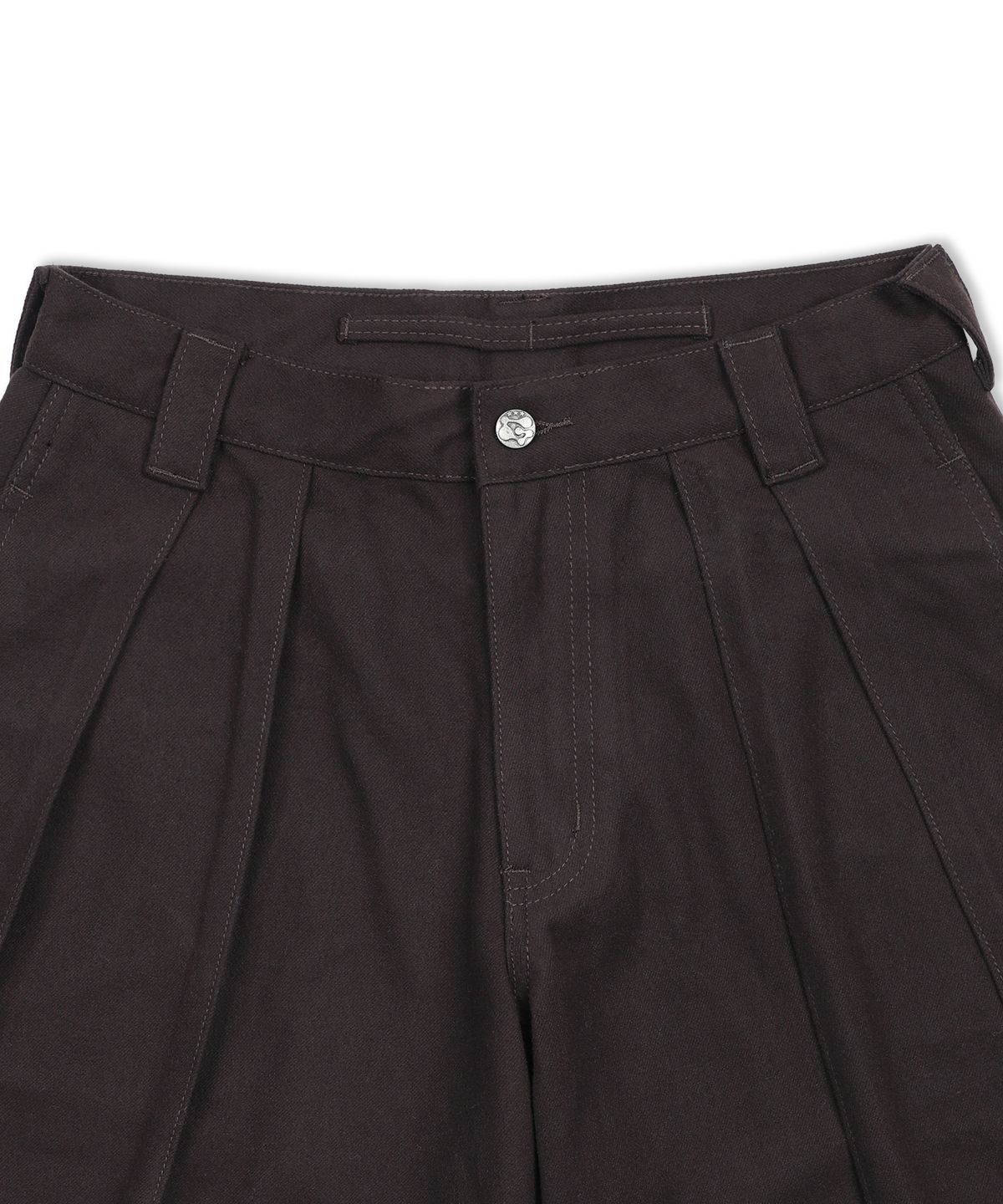 글랙(GLACK) GP150 스플릿 와이드 슬랙스 (BROWN)