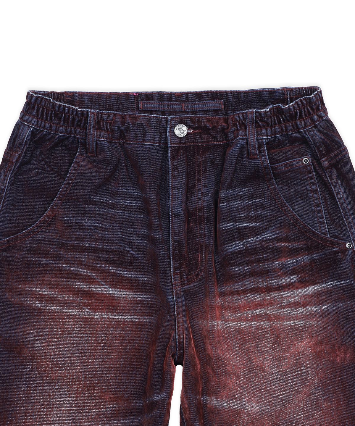 글랙(GLACK) GP174 러스티 워시드 와이드 팬츠 (BURGUNDY)