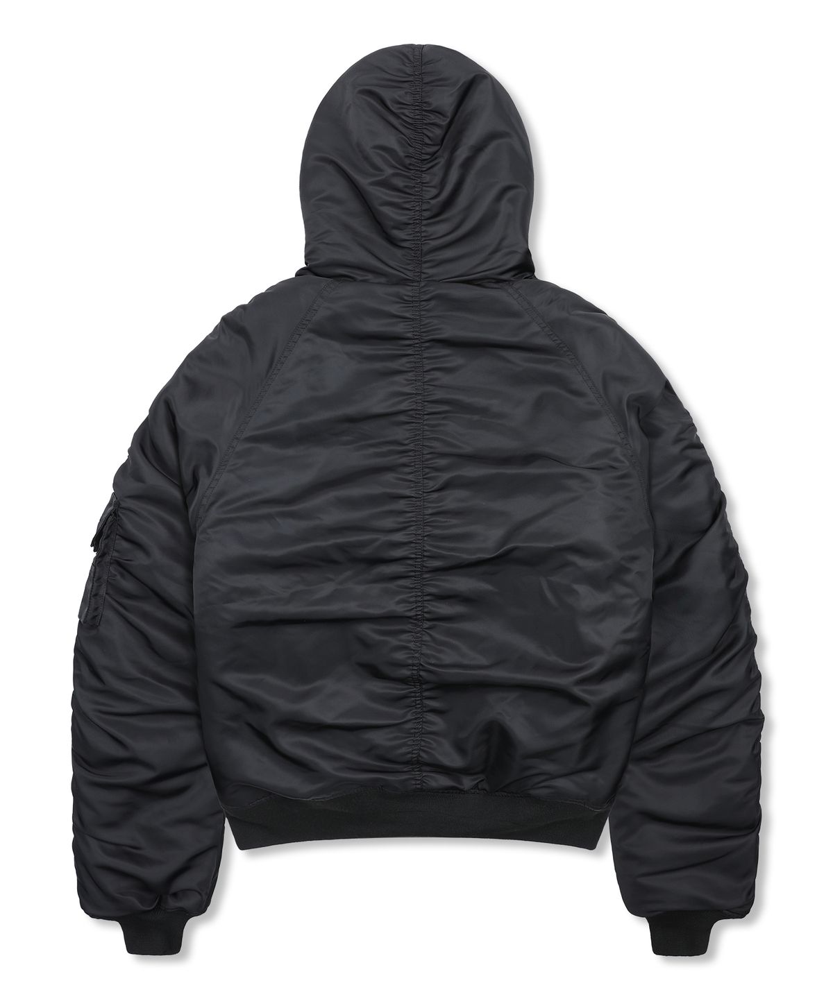 글랙(GLACK) GJ107 리워크 N2B 나일론 숏 파카 (BLACK)