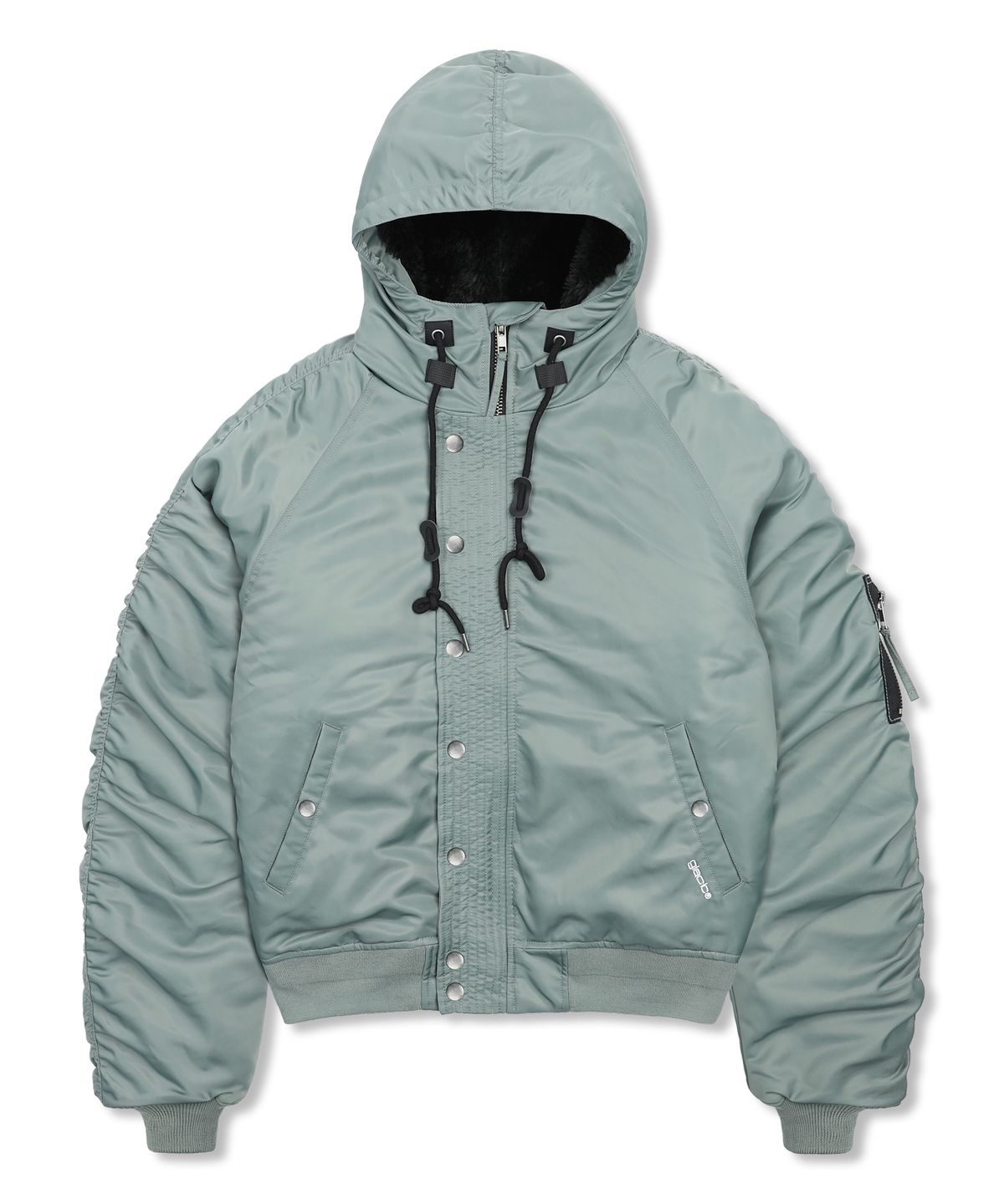 글랙(GLACK) GJ107 리워크 N2B 나일론 숏 파카 (SAGE GREEN)