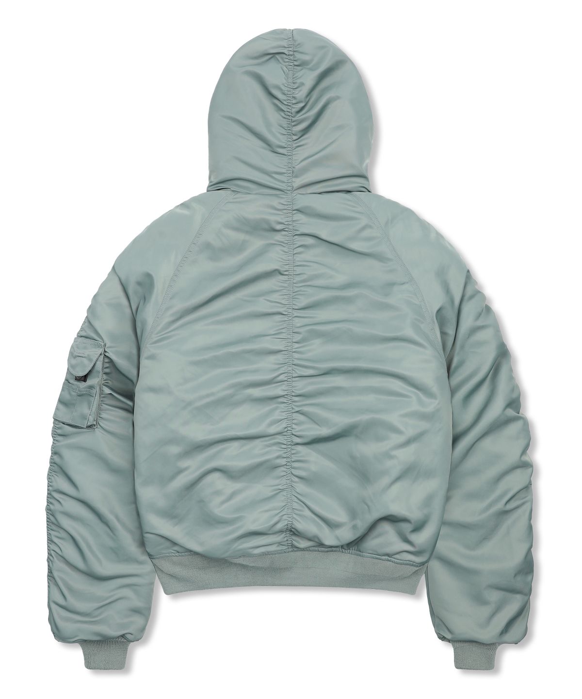 글랙(GLACK) GJ107 리워크 N2B 나일론 숏 파카 (SAGE GREEN)