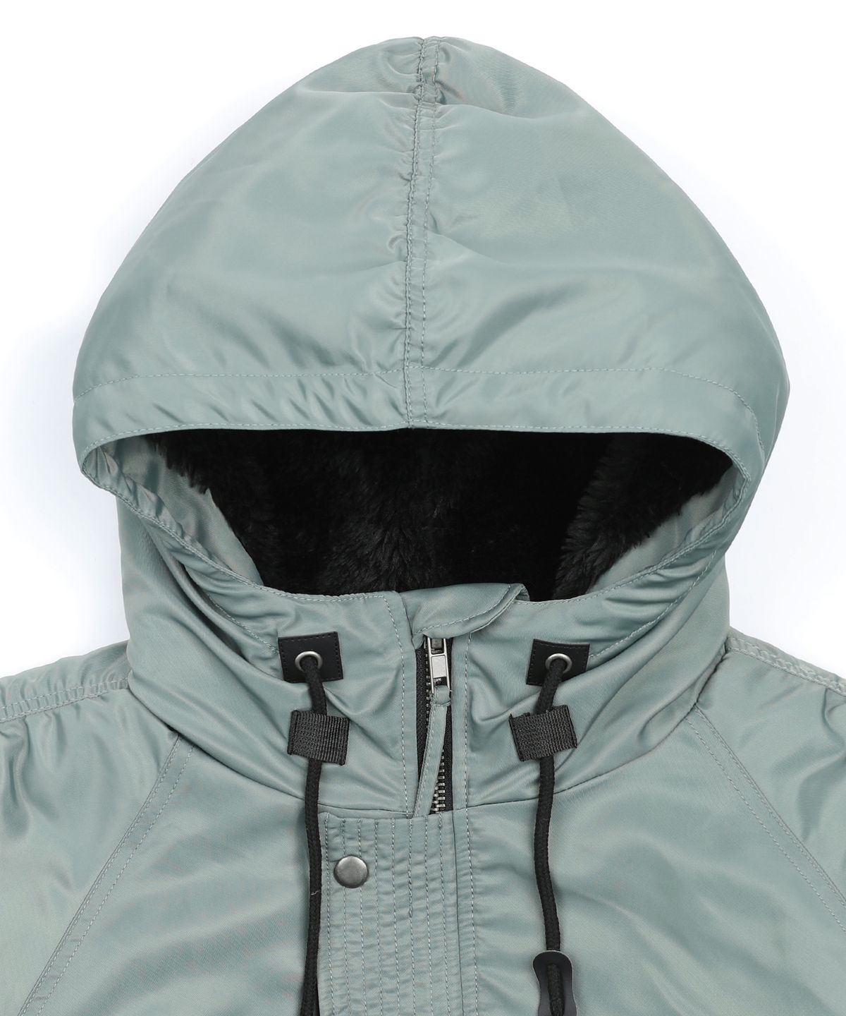 글랙(GLACK) GJ107 리워크 N2B 나일론 숏 파카 (SAGE GREEN)