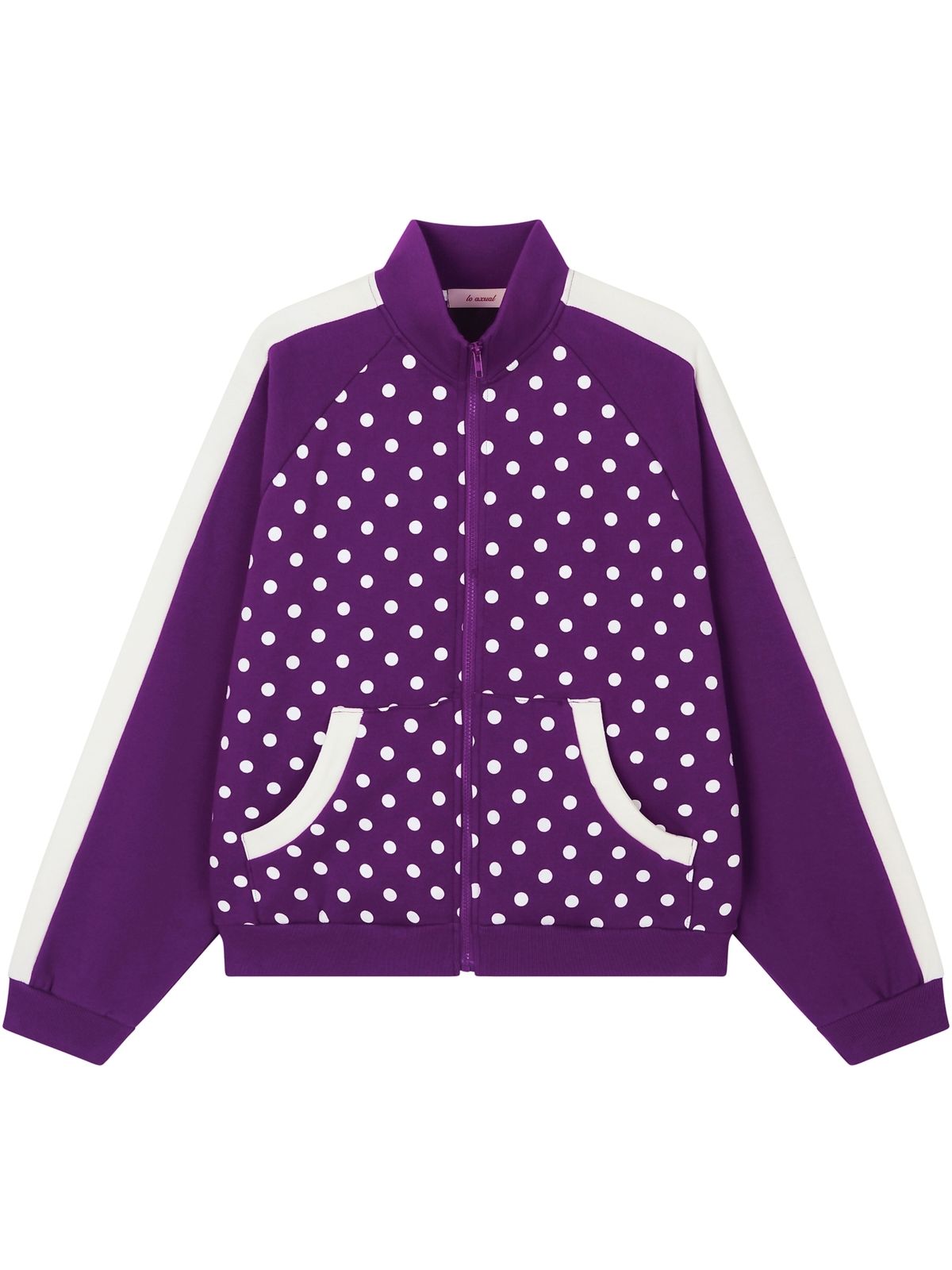 로액슈얼(LO AXUAL) OVERFITTED DOT TRACK SUIT_PURPLE