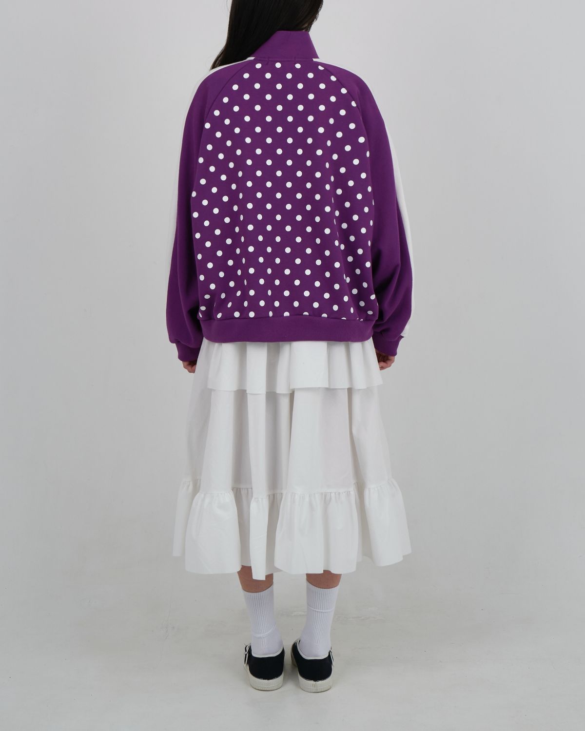 로액슈얼(LO AXUAL) OVERFITTED DOT TRACK SUIT_PURPLE