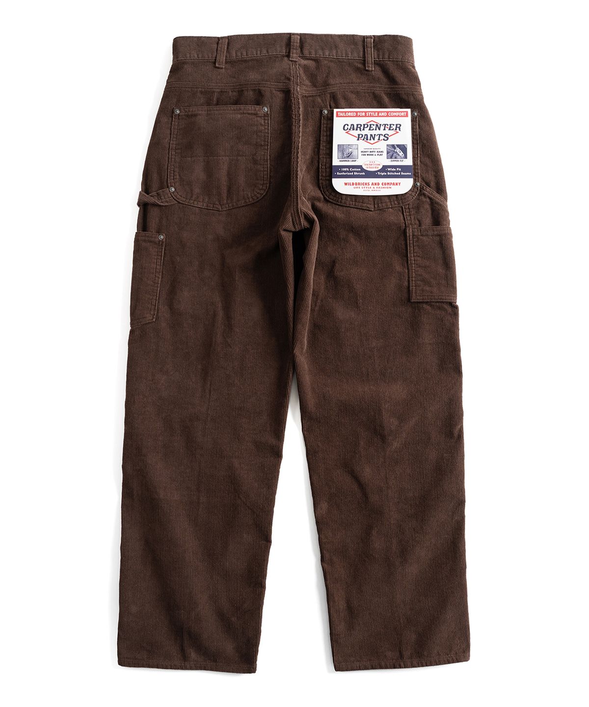 와일드 브릭스(WILD BRICKS) W24 DOUBLE KNEE PANTS (dark brown)