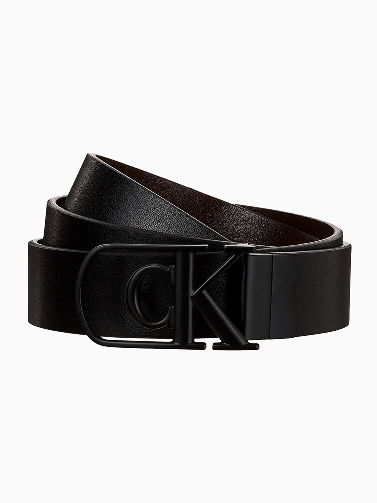 캘빈클라인 진(CALVIN KLEIN JEANS) cK 커브드 모노그램 로고 버클 32mm 벨트 4D7021G YG1