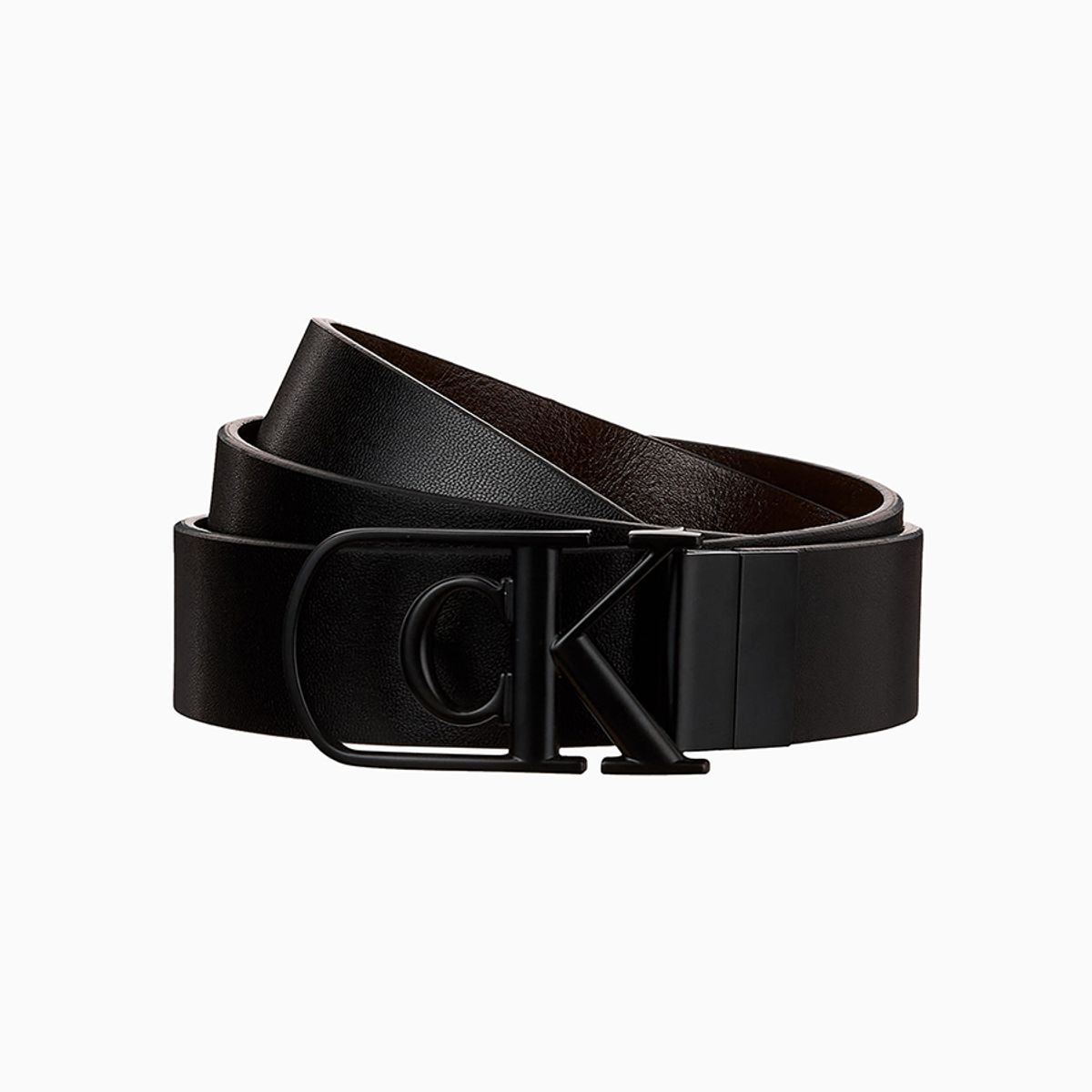 캘빈클라인 진(CALVIN KLEIN JEANS) cK 커브드 모노그램 로고 버클 32mm 벨트 4D7021G YG1
