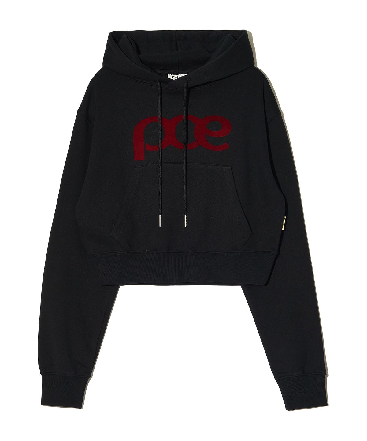 피스메이커(PIECE MAKER) PCE VELVET LOGO HOODIE (BLACK)
